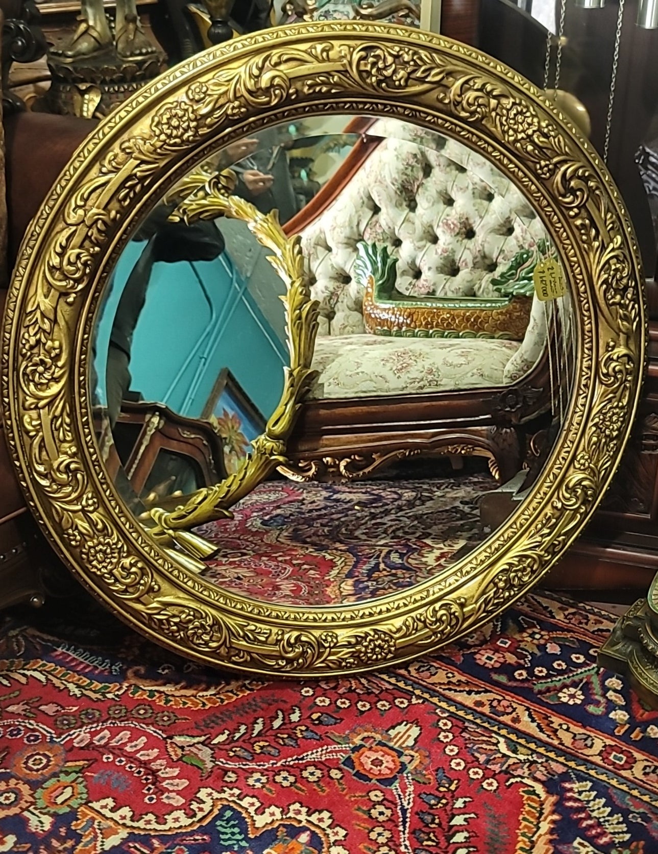 🌟 Round Mirror with Gold Frame🌟
