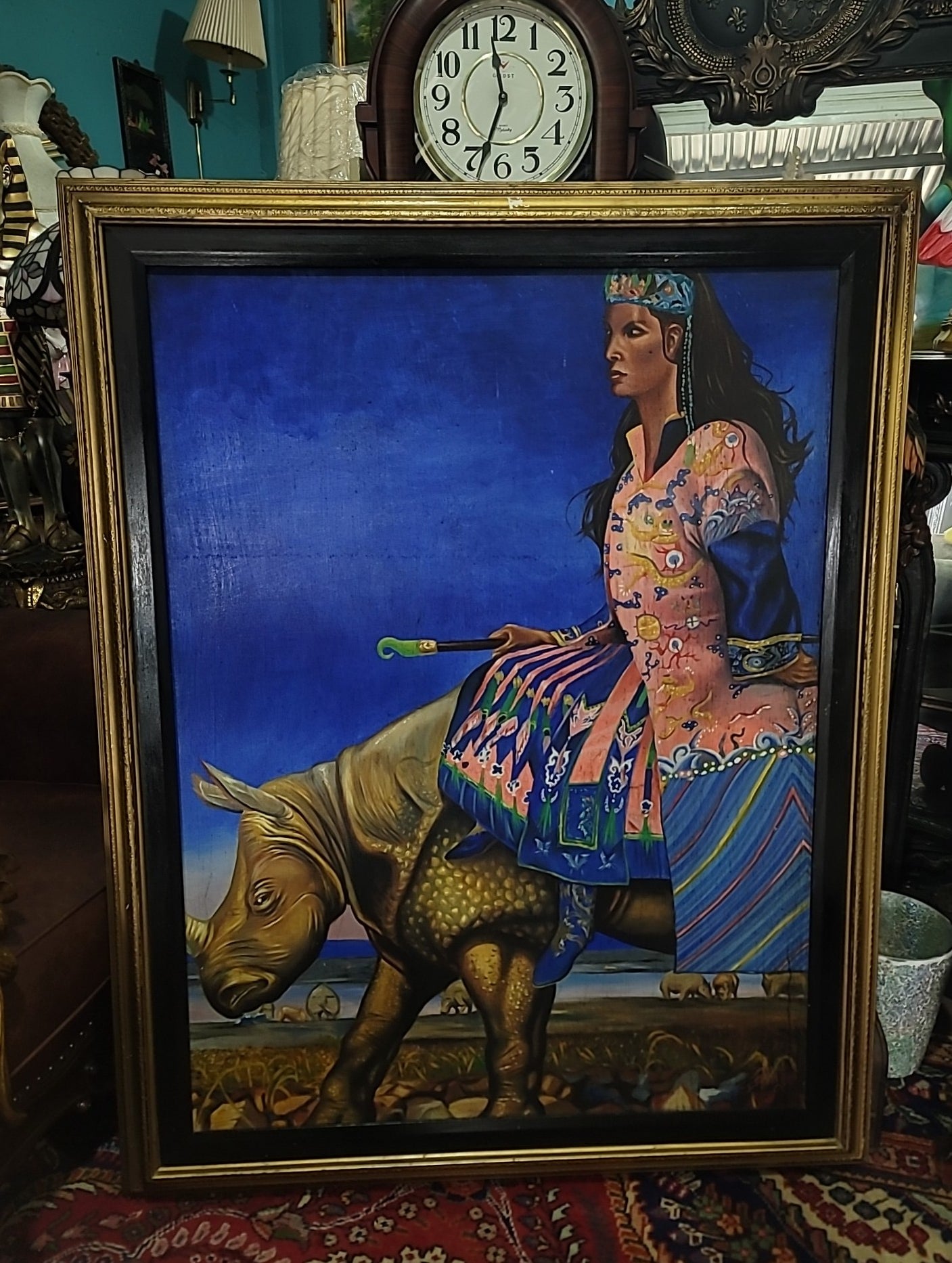 🎨🖼️🎨María Félix: Epic Art on a Rhino Ride - Exclusive Reproduction🎨🖼️🎨