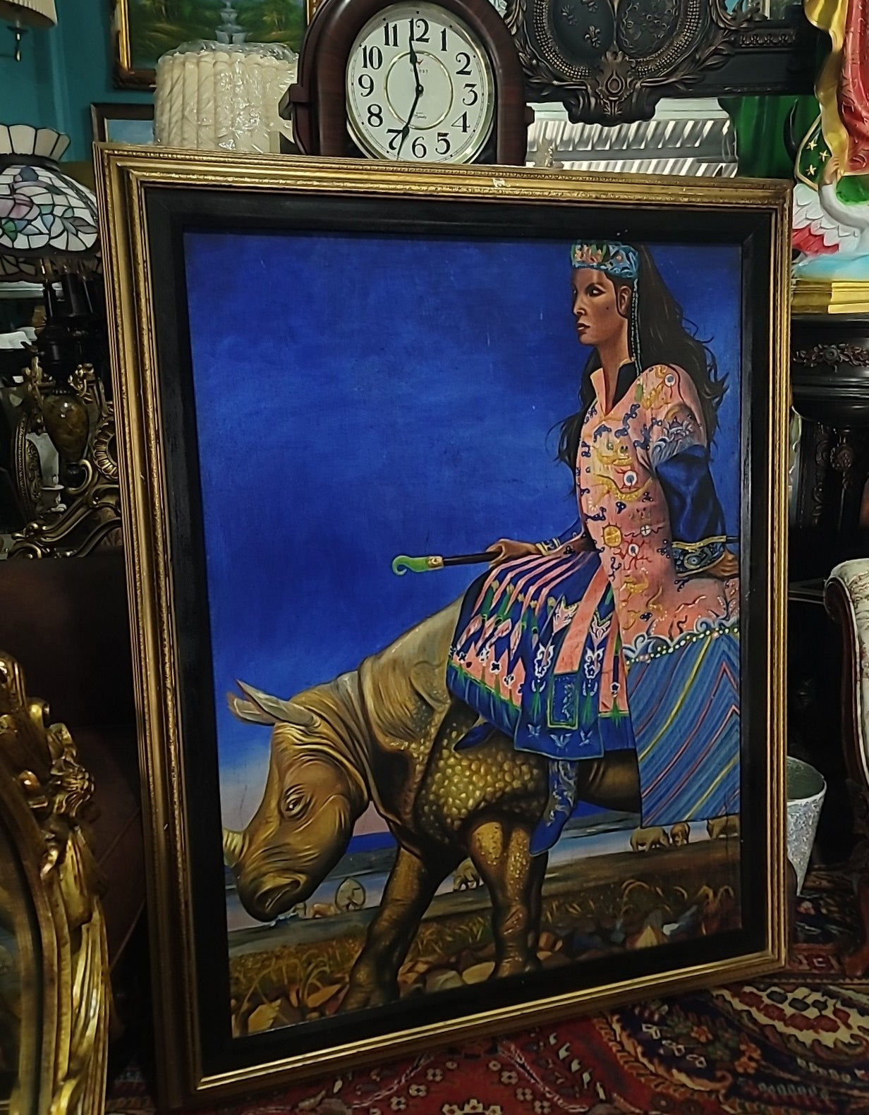 🎨🖼️🎨María Félix: Epic Art on a Rhino Ride - Exclusive Reproduction🎨🖼️🎨