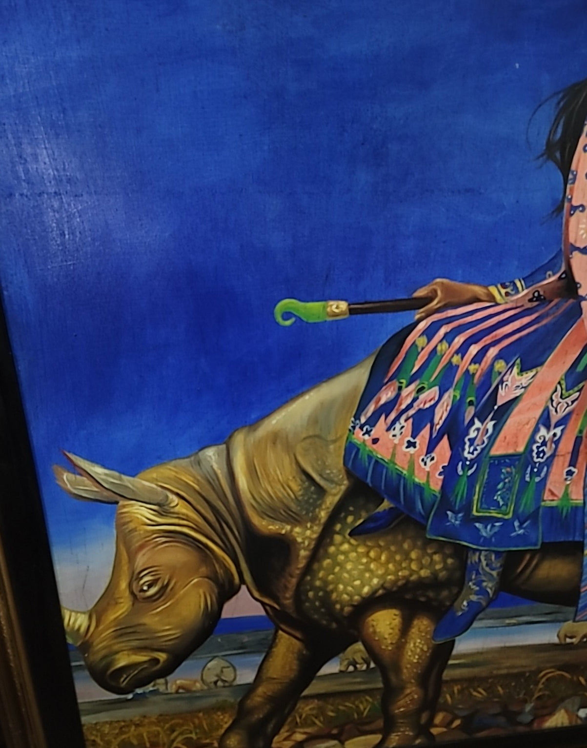 🎨🖼️🎨María Félix: Epic Art on a Rhino Ride - Exclusive Reproduction🎨🖼️🎨