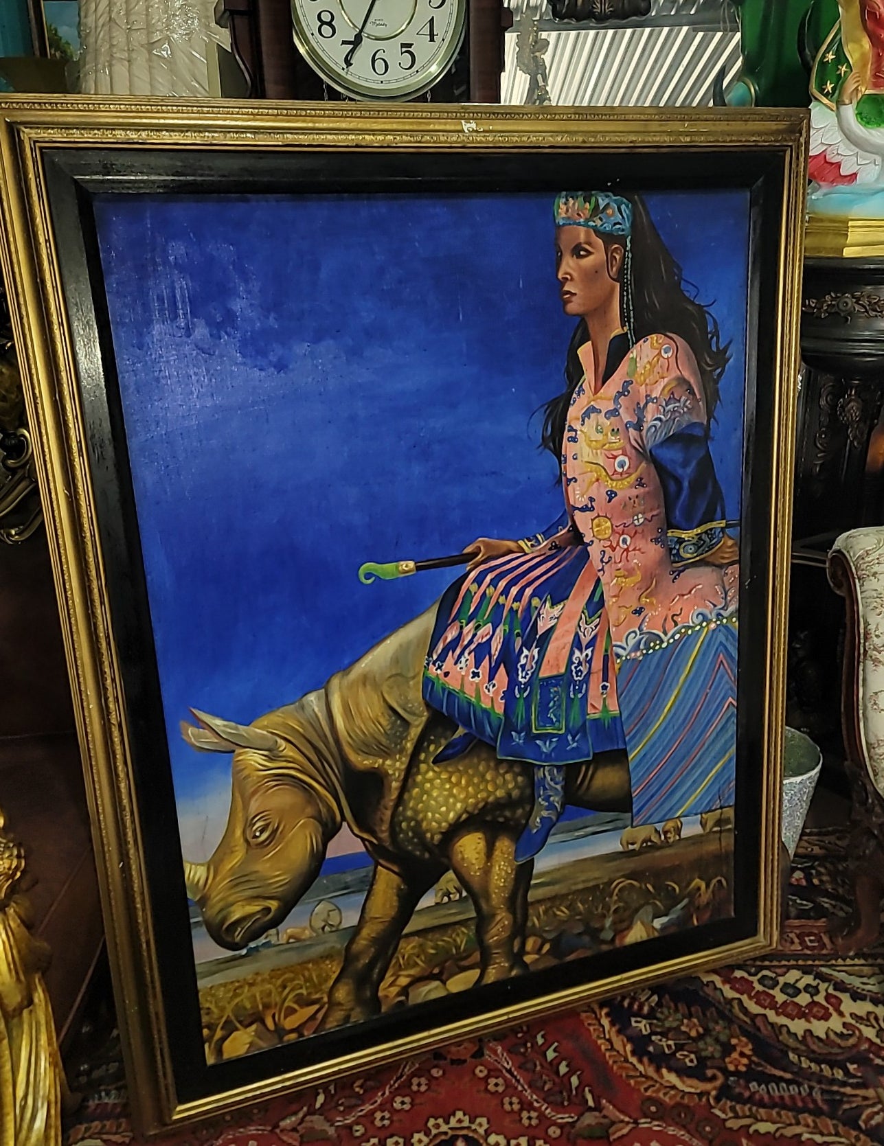 🎨🖼️🎨María Félix: Epic Art on a Rhino Ride - Exclusive Reproduction🎨🖼️🎨
