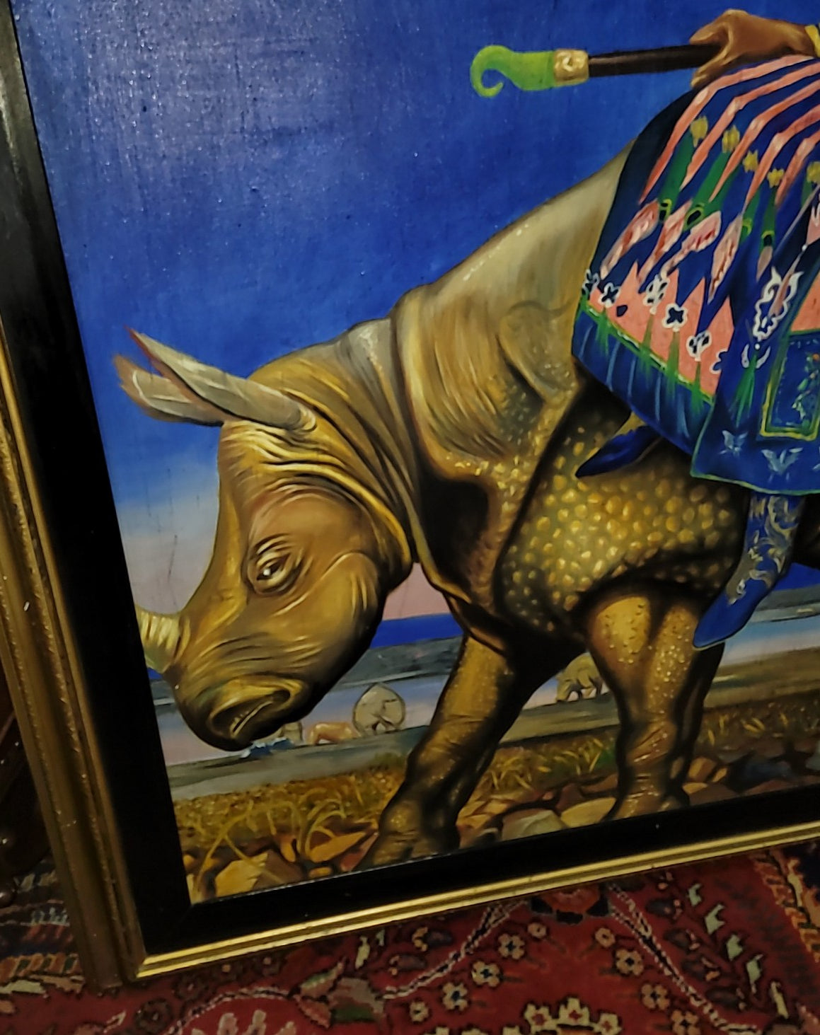 🎨🖼️🎨María Félix: Epic Art on a Rhino Ride - Exclusive Reproduction🎨🖼️🎨