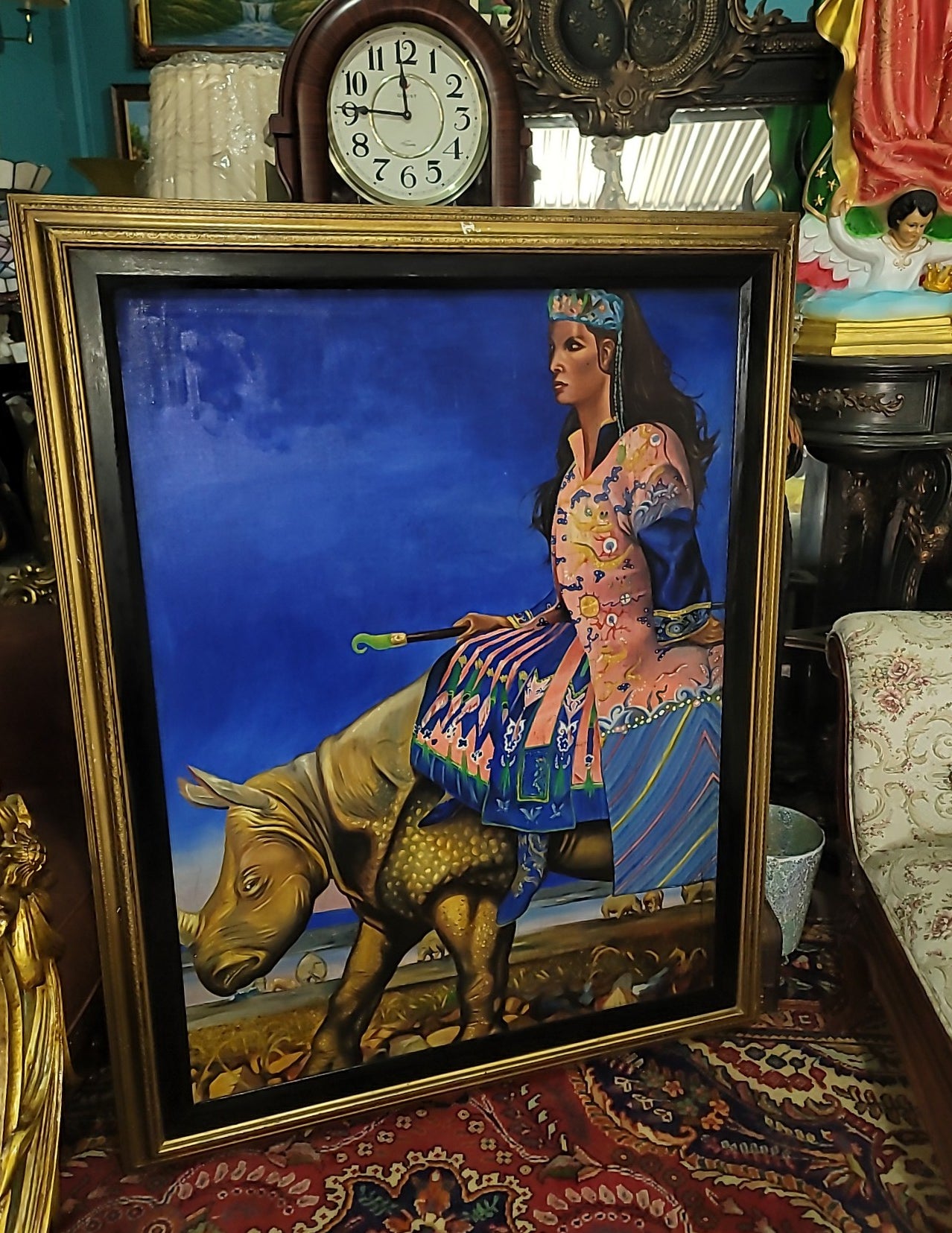 🎨🖼️🎨María Félix: Epic Art on a Rhino Ride - Exclusive Reproduction🎨🖼️🎨