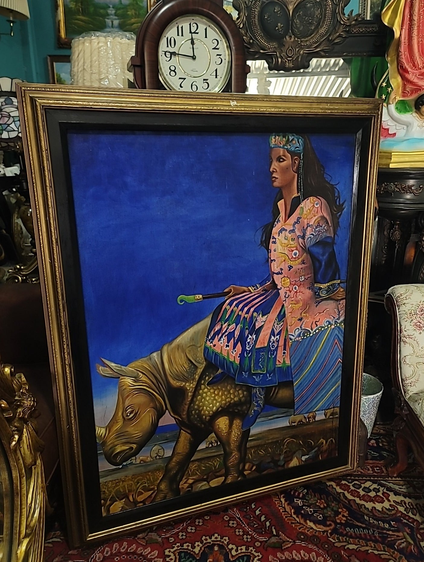 🎨🖼️🎨María Félix: Epic Art on a Rhino Ride - Exclusive Reproduction🎨🖼️🎨