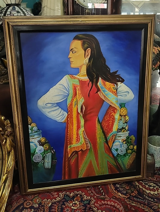 🎨🖼️🎨María Félix: Exclusive Oil Reproduction - Art Signed by the Artist🎨🖼️🎨