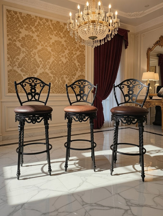 🏛️🪑 Iron Benches with Timeless Elegance 🌹🕰️