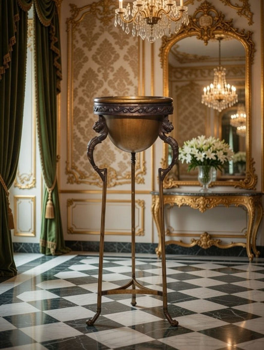 🎉Pedestal de bronce y alabastro de lujo🎉