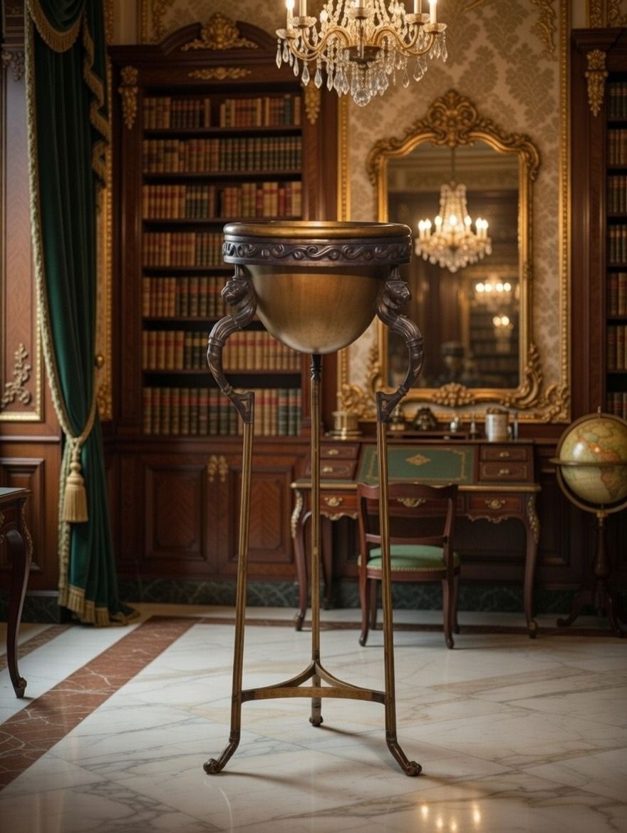 🎉Pedestal de bronce y alabastro de lujo🎉