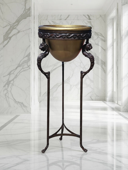 Pedestal de bronce y alabastro de lujo🎉