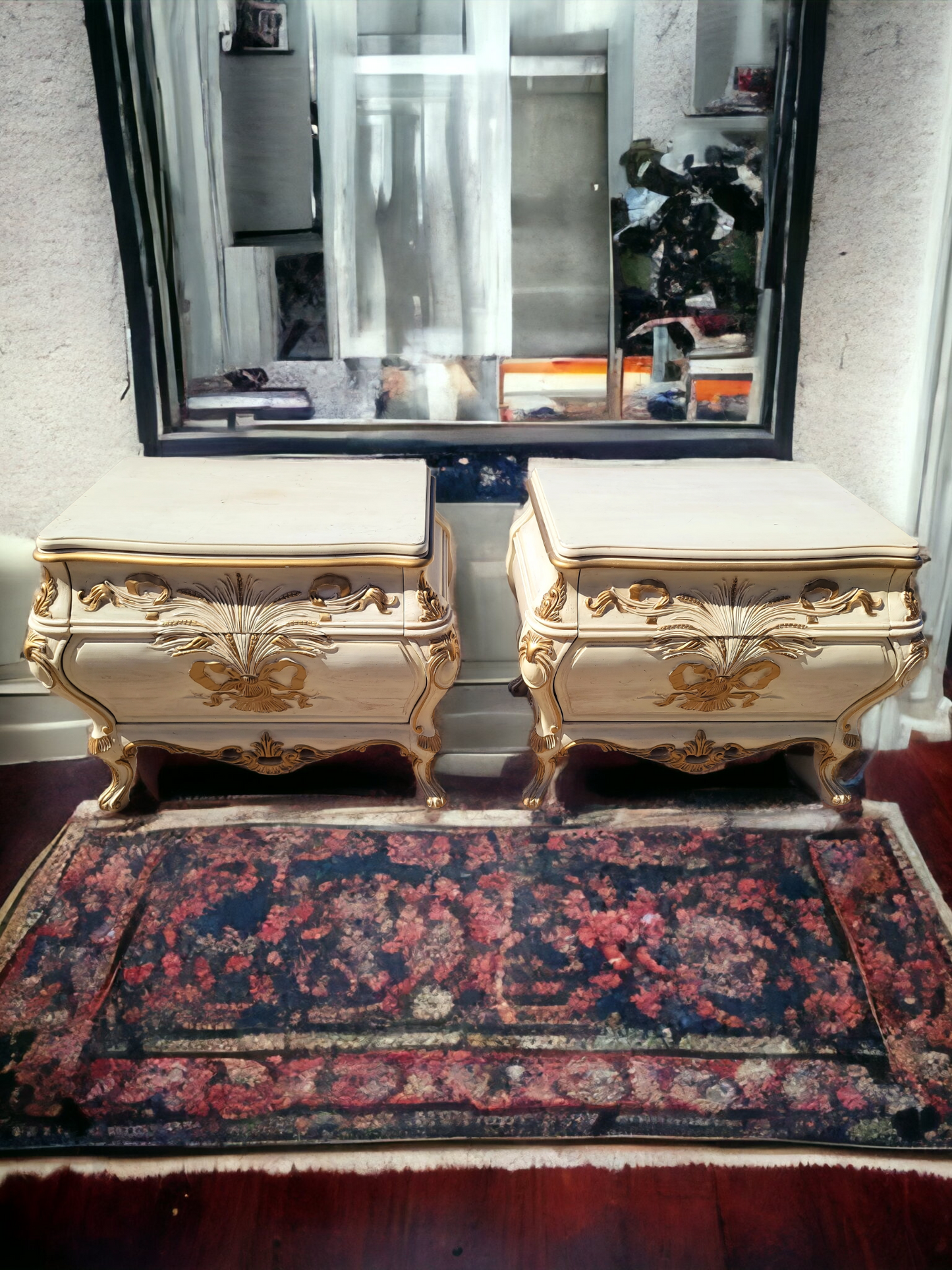 🏰🇫🇷 Pair of French Provincial Style Bombes, Vintage 1970s! 🇫🇷🏰