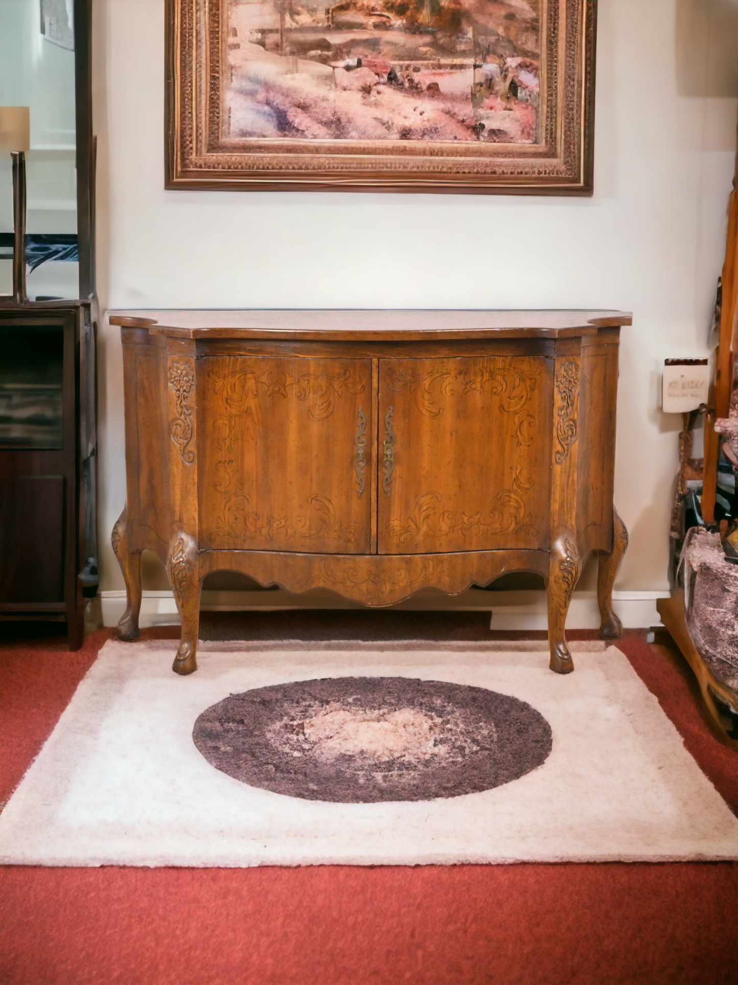 🔱🇮🇹 ¡Cómoda Italiana Tallada en Madera de Nogal 🇮🇹🔱