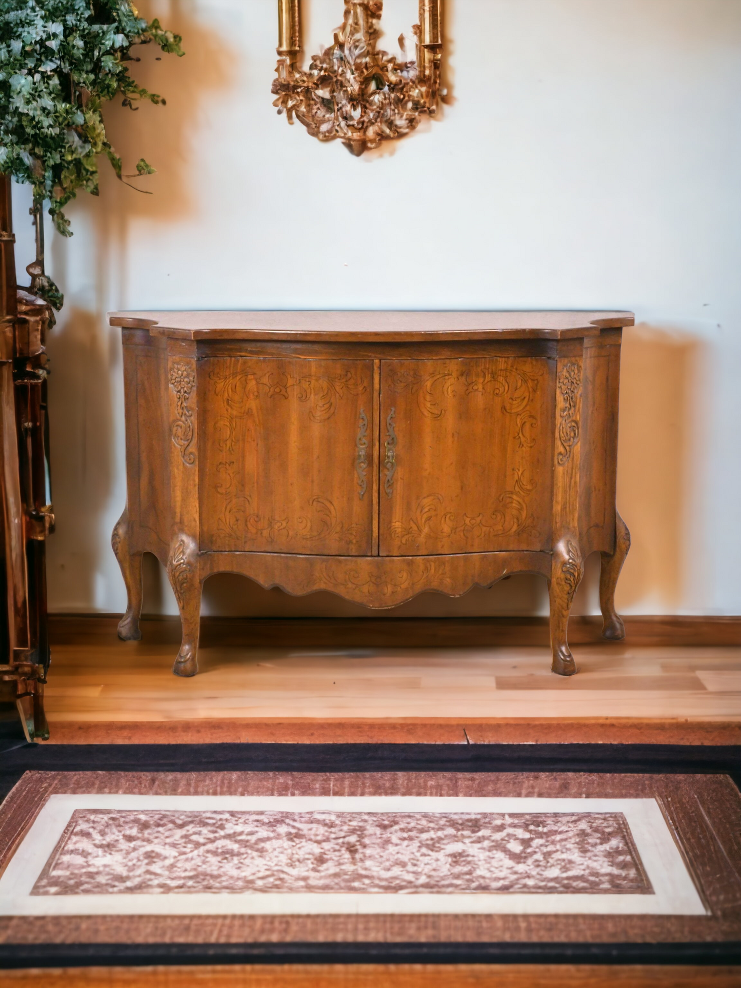 🔱🇮🇹 ¡Cómoda Italiana Tallada en Madera de Nogal 🇮🇹🔱