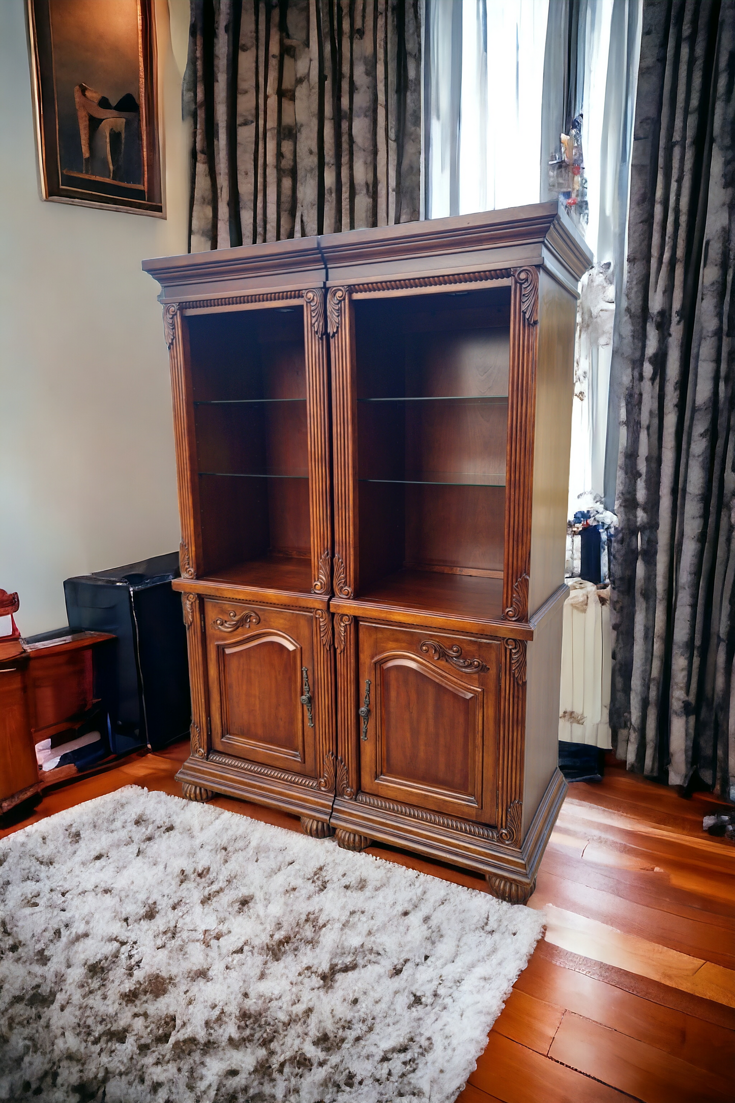 ✨📚 Elegant 2-Piece Colonial Bookcase at Rosarito Antiques 📚✨
