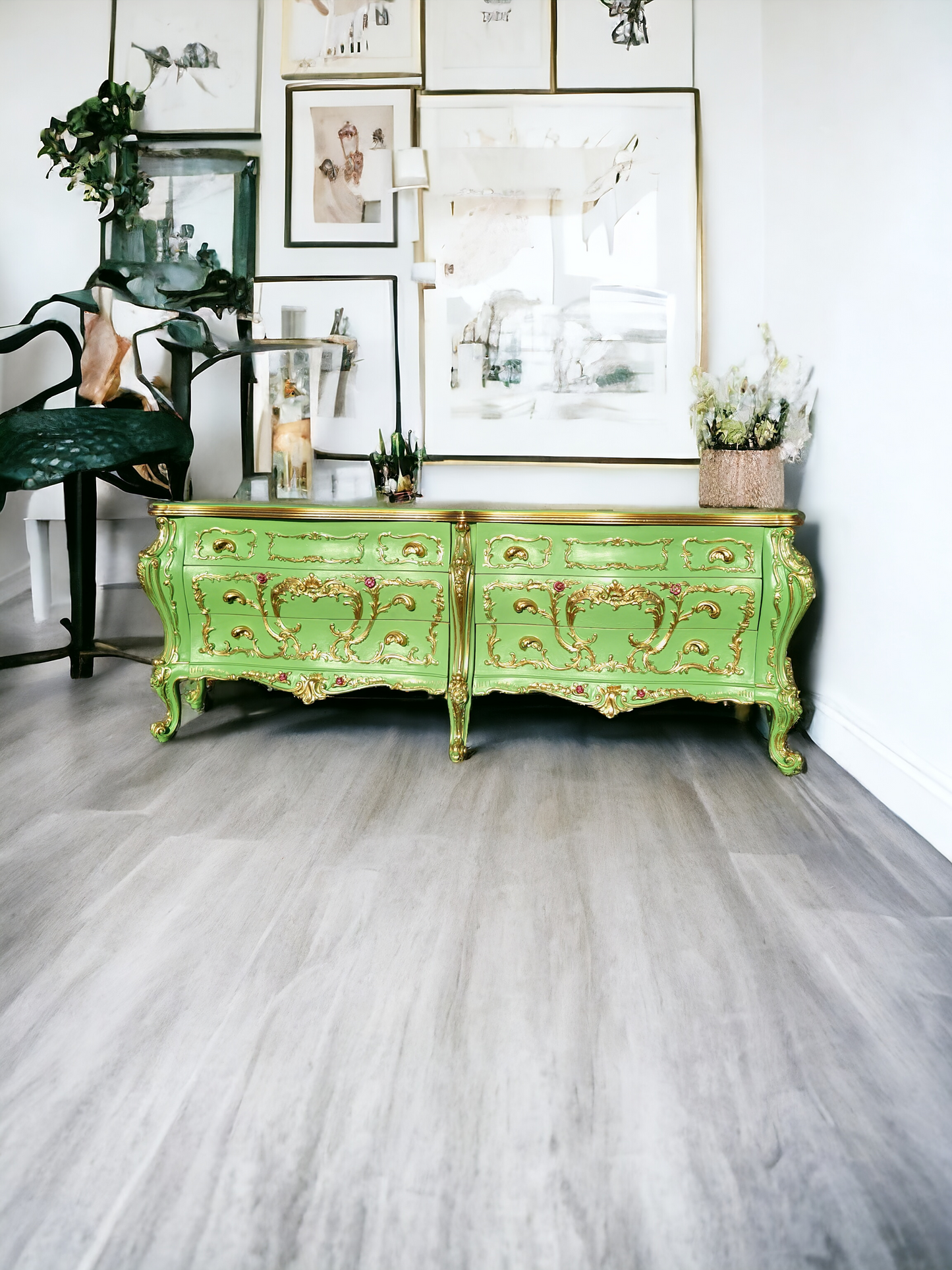 ✨Antique Chest of Drawers from the Early 1920s with Green Onyx Marble Top: A Treasure of Elegance at Rosarito Antiques✨