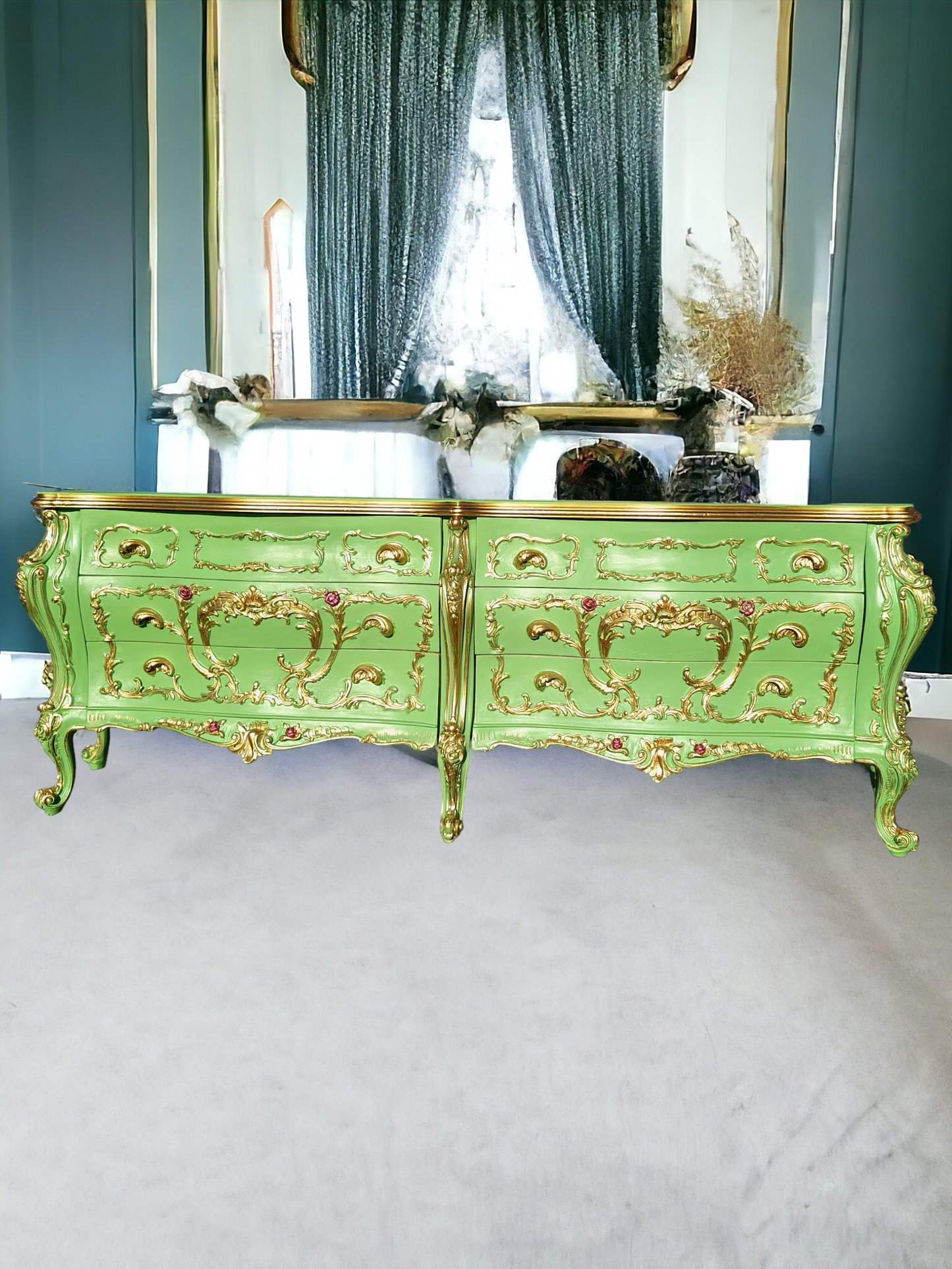 ✨Antique Chest of Drawers from the Early 1920s with Green Onyx Marble Top: A Treasure of Elegance at Rosarito Antiques✨