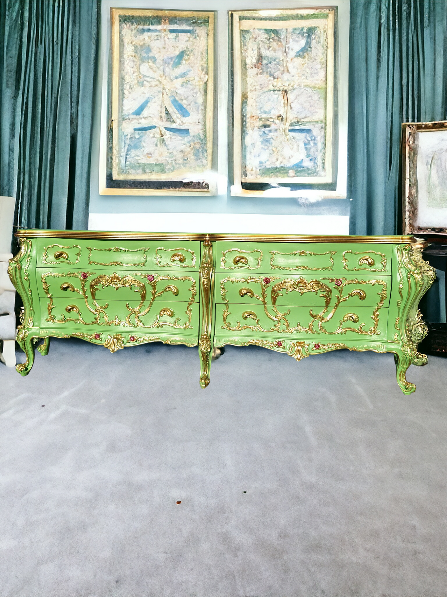 ✨Antique Chest of Drawers from the Early 1920s with Green Onyx Marble Top: A Treasure of Elegance at Rosarito Antiques✨