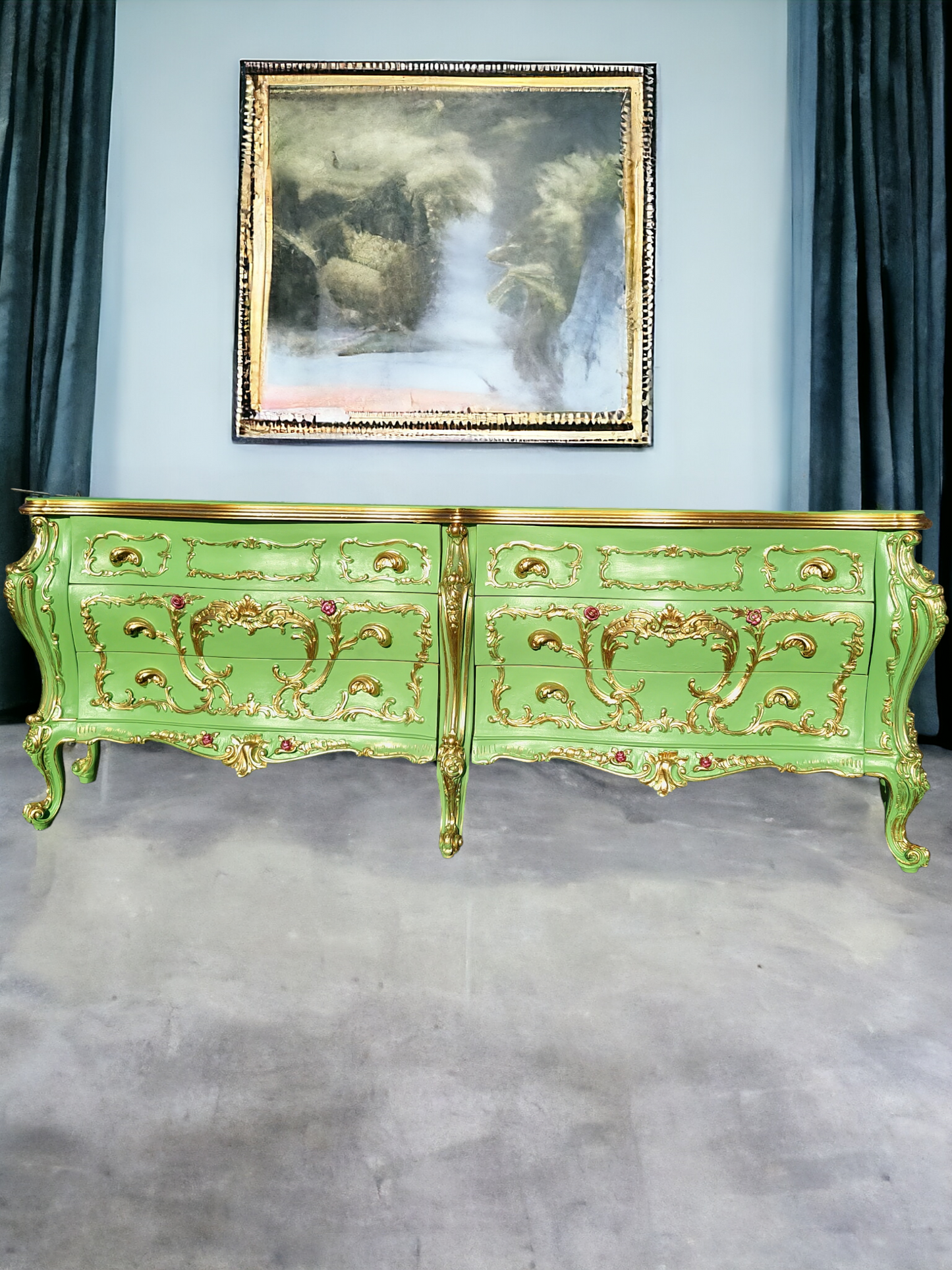 ✨Antique Chest of Drawers from the Early 1920s with Green Onyx Marble Top: A Treasure of Elegance at Rosarito Antiques✨