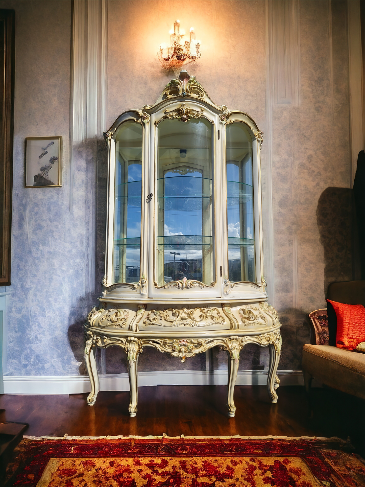 🏰🇮🇹 Rococo Italian Display Case, Available at Rosarito Antiques! 🇮🇹🏰 