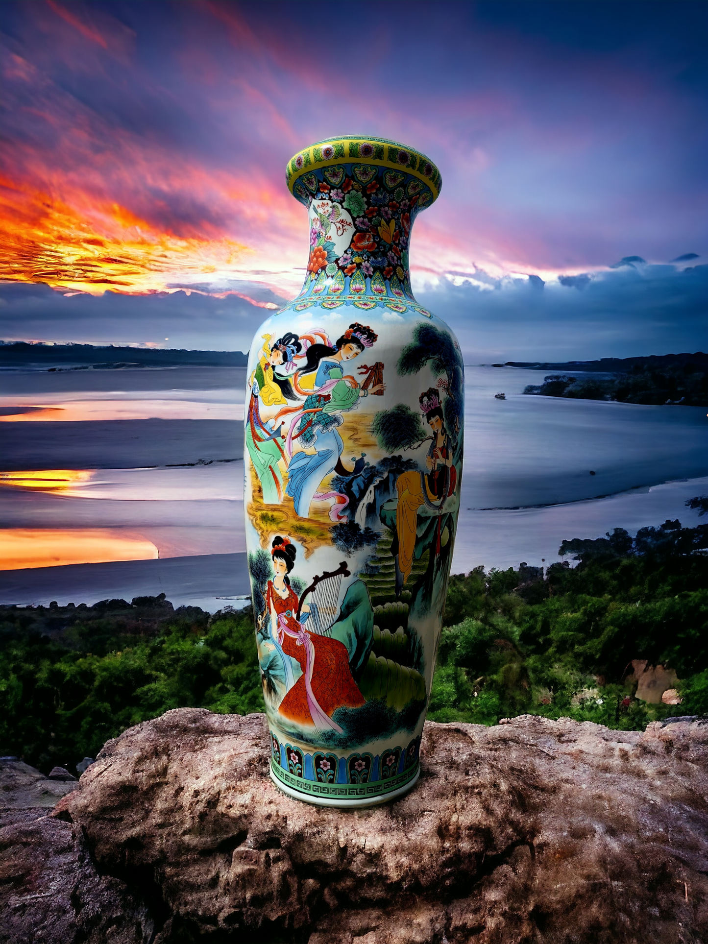 🎎🏮🇨🇳 ¡Jarrón de Porcelana Fina de China calidad de museo! 🇨🇳🏮🎎