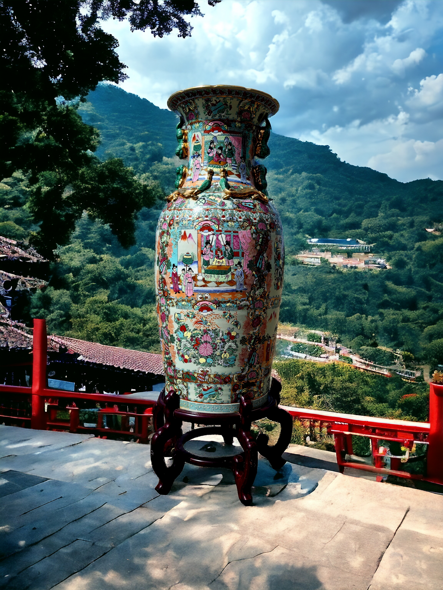 🎎🏮 🇨🇳¡Jarrones Chinos juego de 2 piezas - Calidad de museo Aproximadamente 250 años de antiguedad ! 🏮🎎🇨🇳