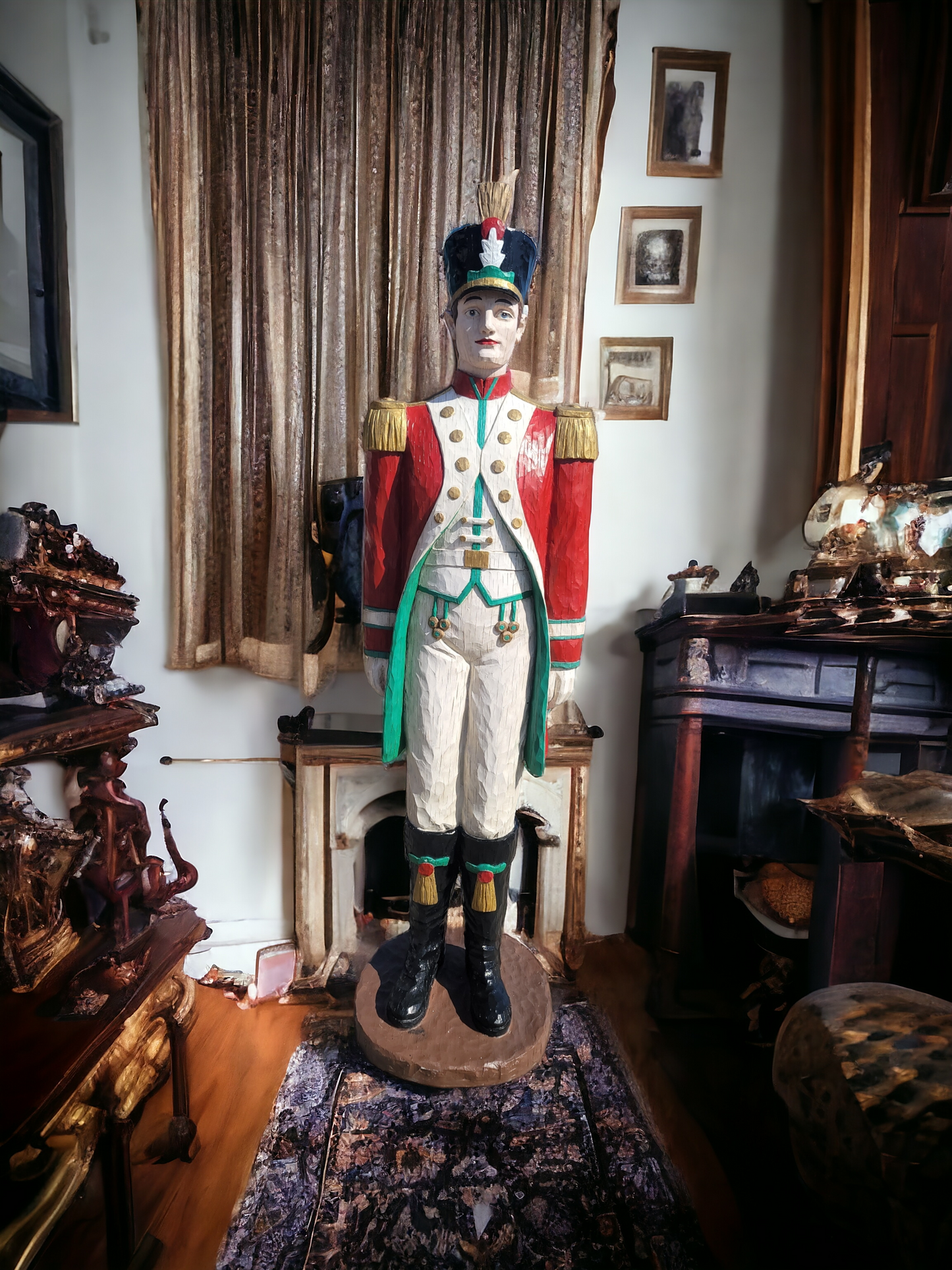 🎄❄️🎅 Majestuosa Pareja de Soldados Nutcracker en Rosarito Antiques🎄❄️🎅