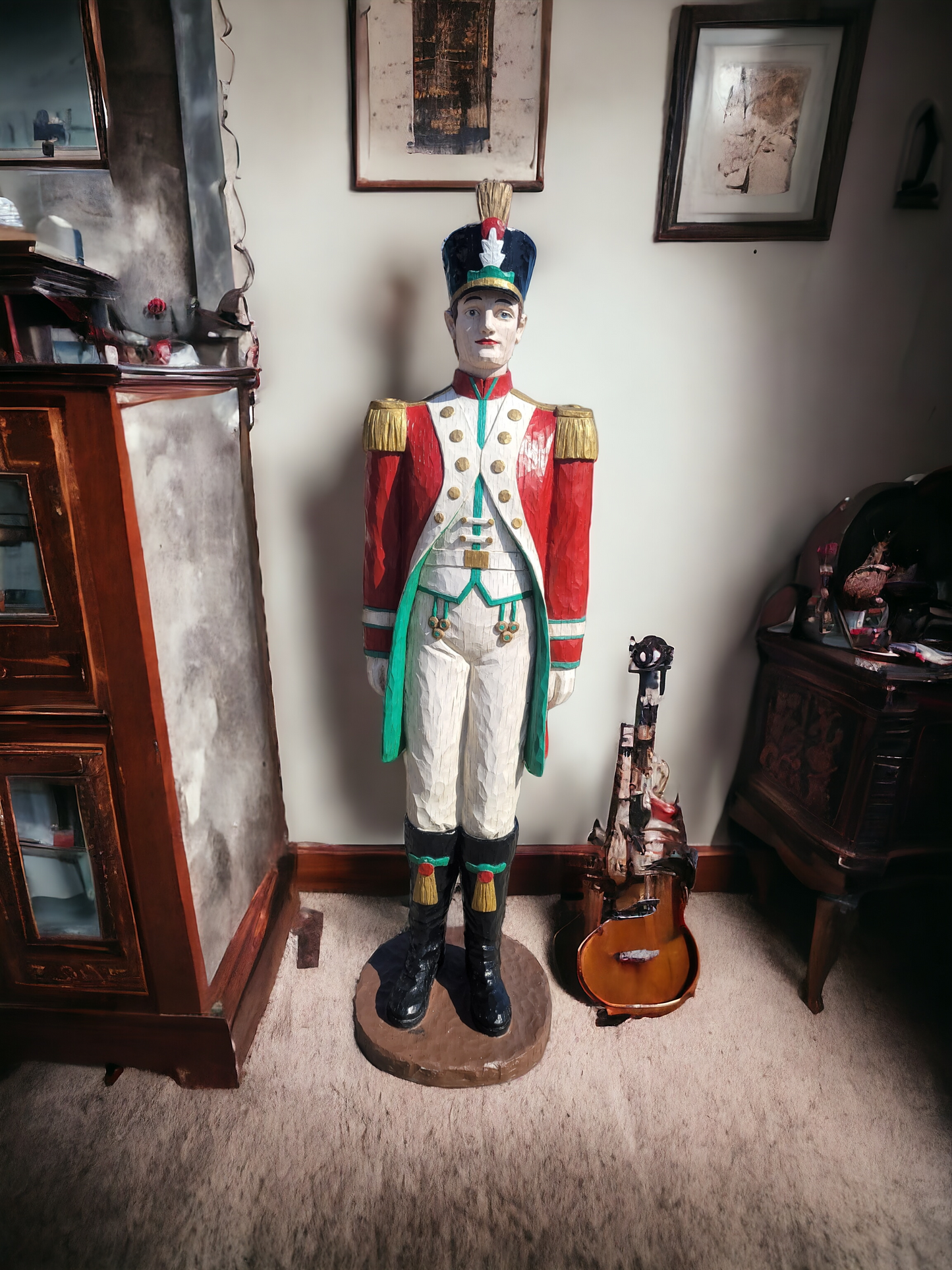 🎄❄️🎅 Majestuosa Pareja de Soldados Nutcracker en Rosarito Antiques🎄❄️🎅
