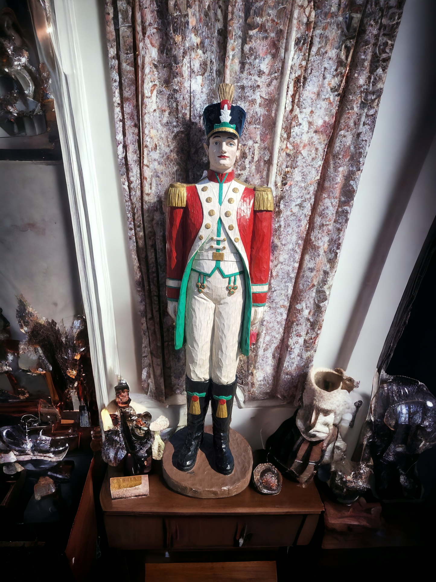 🎄❄️🎅 Majestuosa Pareja de Soldados Nutcracker en Rosarito Antiques🎄❄️🎅