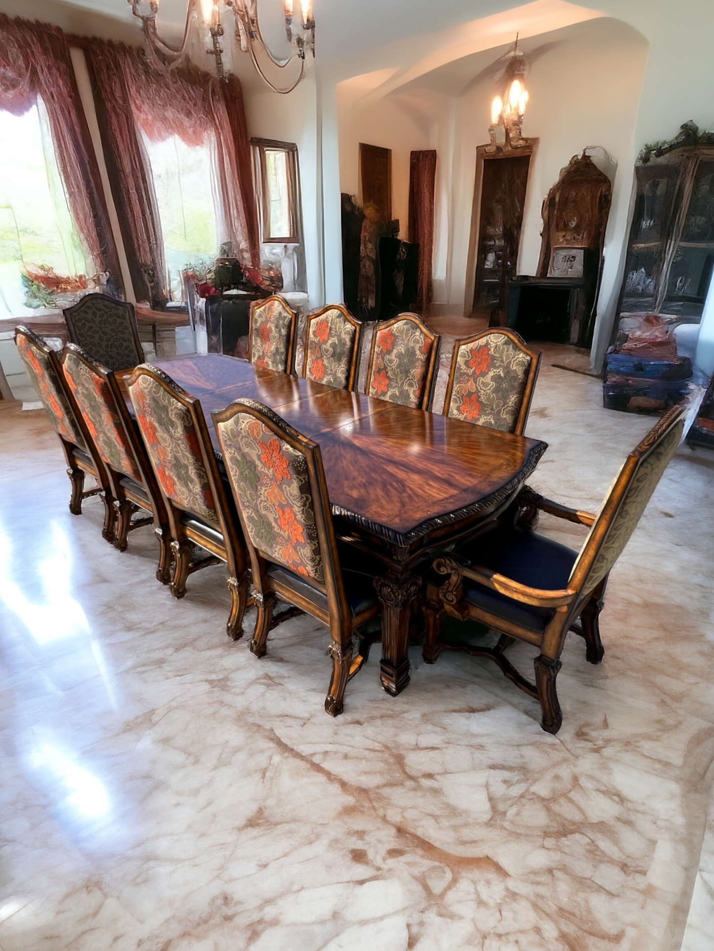 🍽️🏡 10-Chair Dining Room, Casa Mollino Model by Ashley Furniture 🏡🍽️ 
