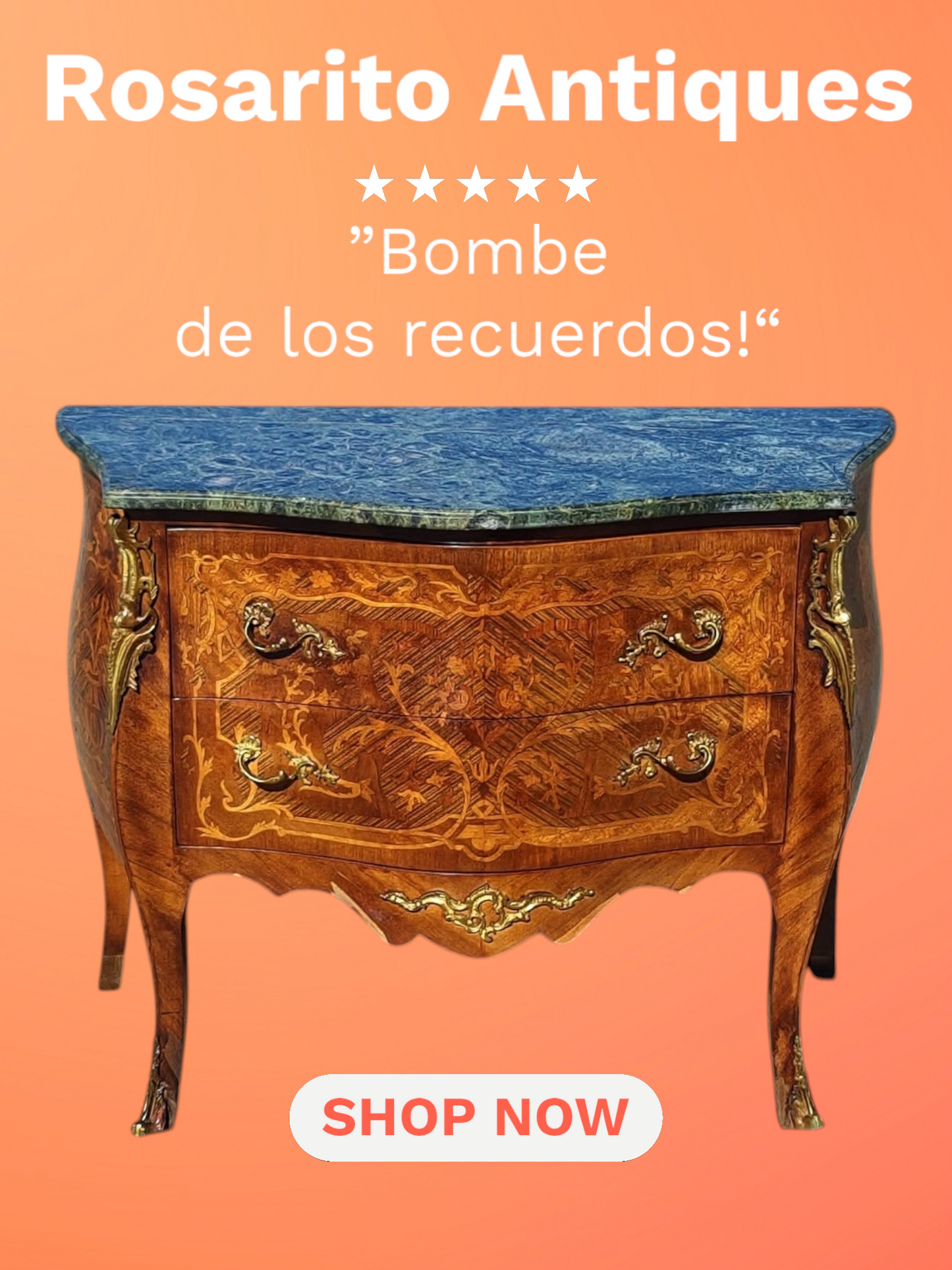 🌹FRENCH BOMB WITH MARBLE TOP!🌹