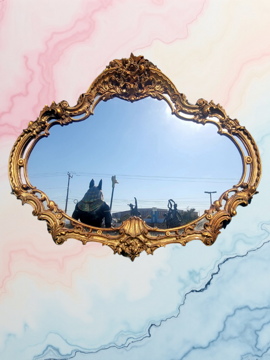 ✨️Hoolywood Regency gold mirror💫