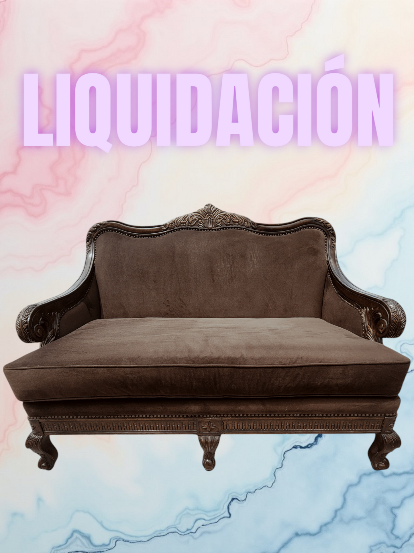 🌟 ¡Liquidacion Sofa Y Love Seat Tradicionales Con Marco En Madera De Nogal! 🌟