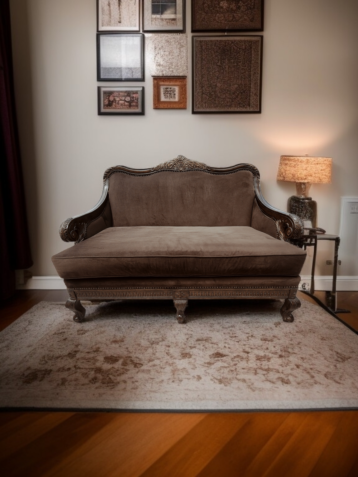 🌟 ¡Liquidacion Sofa Y Love Seat Tradicionales Con Marco En Madera De Nogal! 🌟