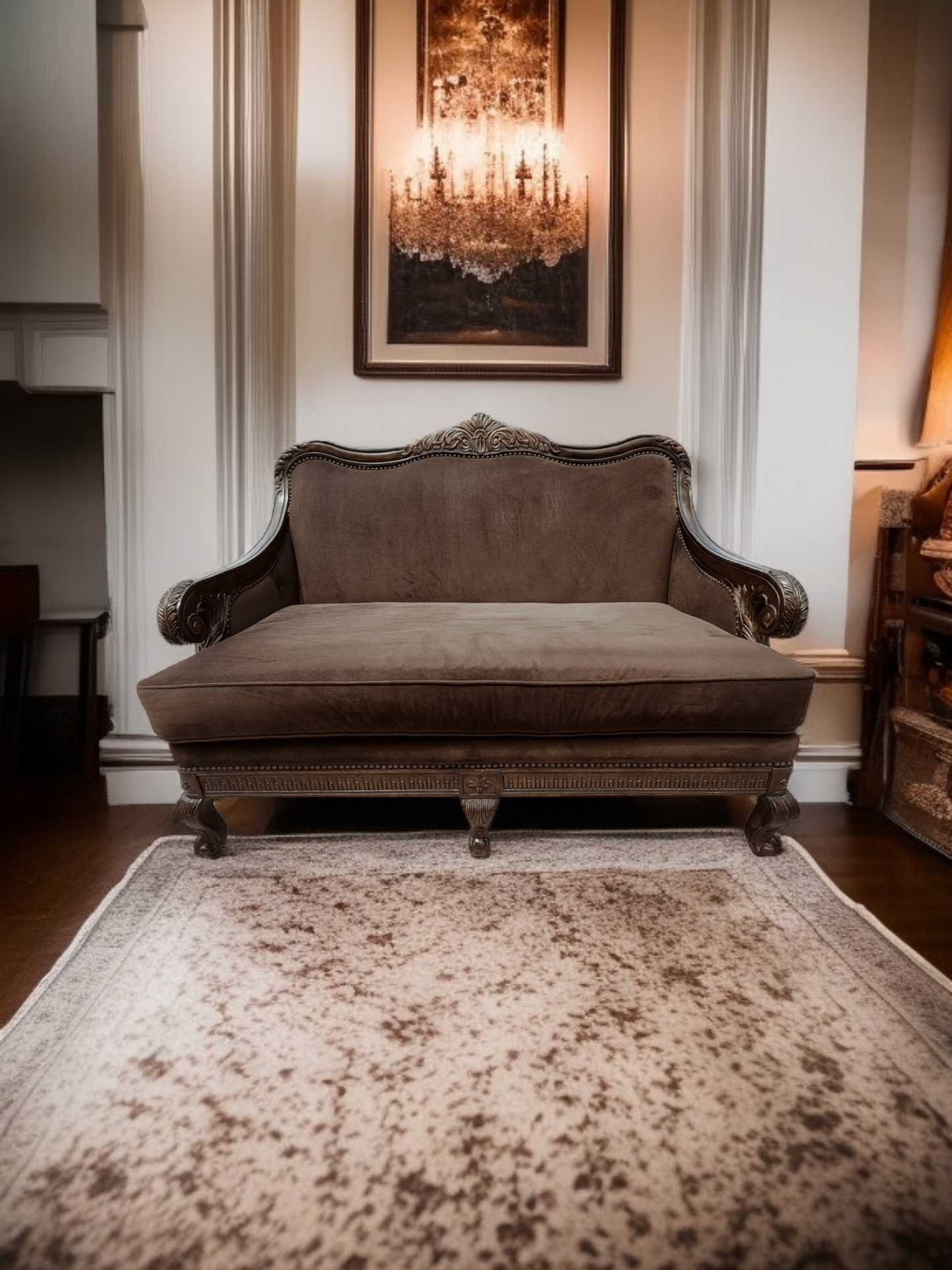 🌟 ¡Liquidacion Sofa Y Love Seat Tradicionales Con Marco En Madera De Nogal! 🌟