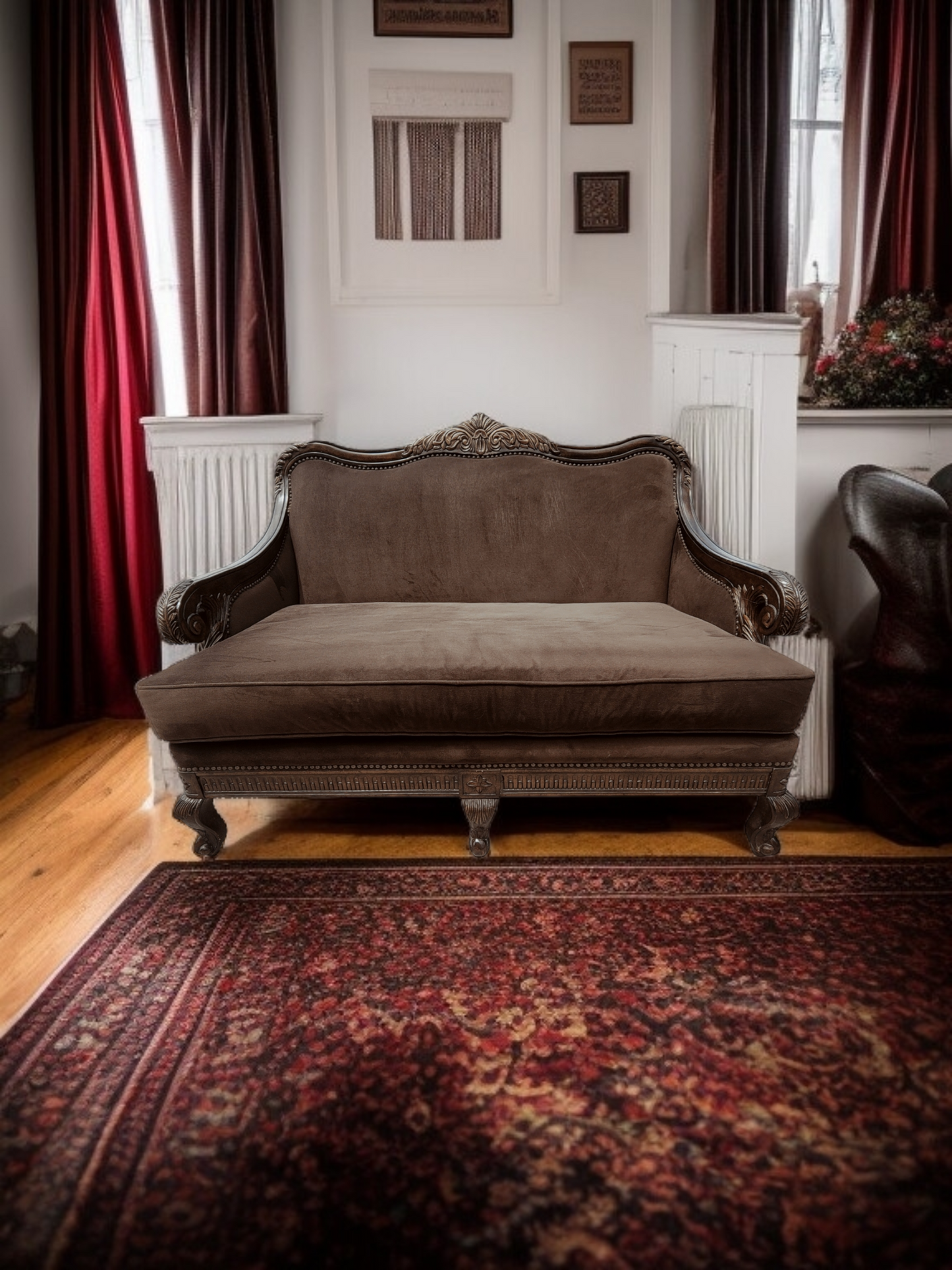 🌟 ¡Liquidacion Sofa Y Love Seat Tradicionales Con Marco En Madera De Nogal! 🌟