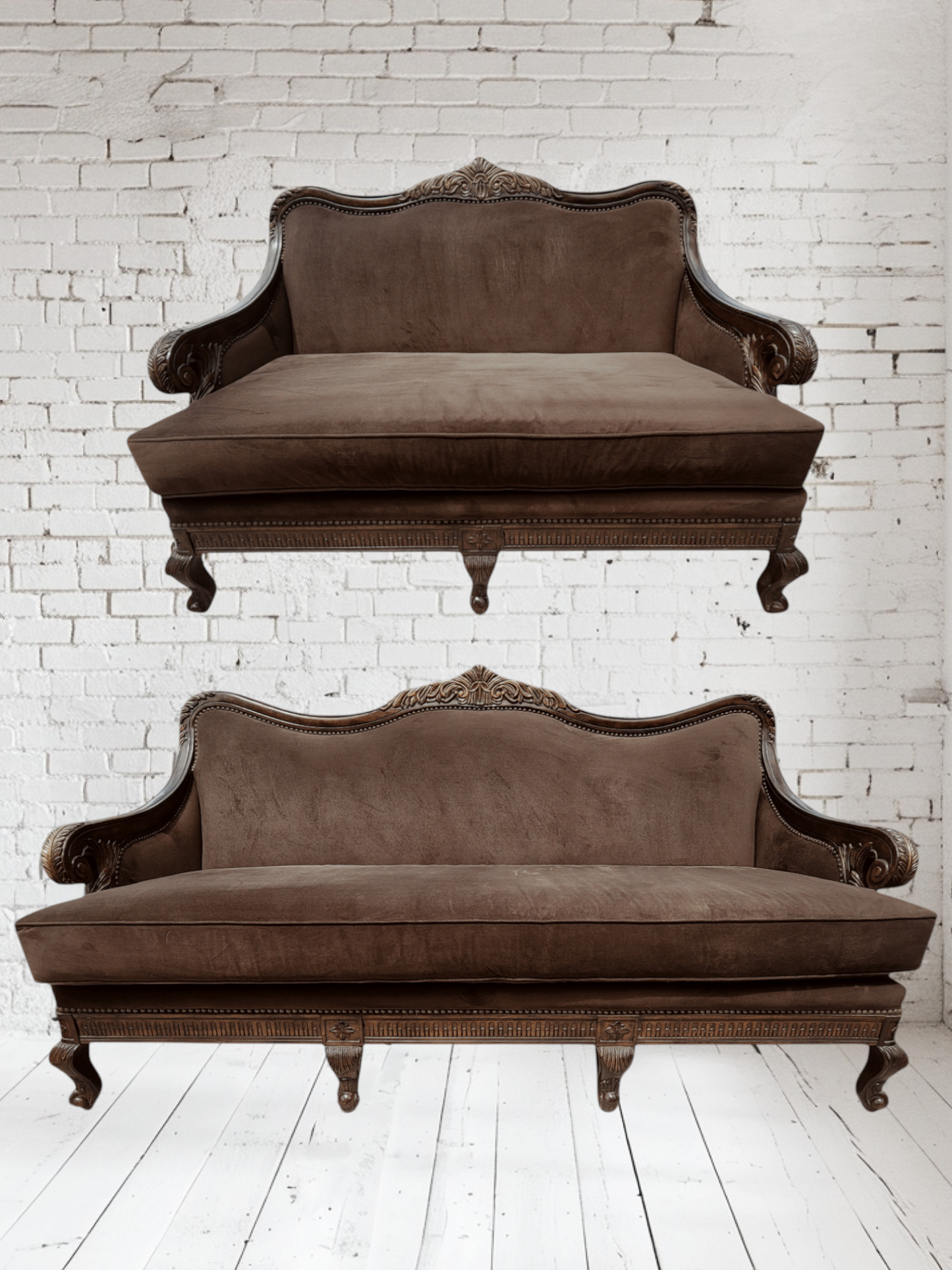 🌟 ¡Liquidacion Sofa Y Love Seat Tradicionales Con Marco En Madera De Nogal! 🌟