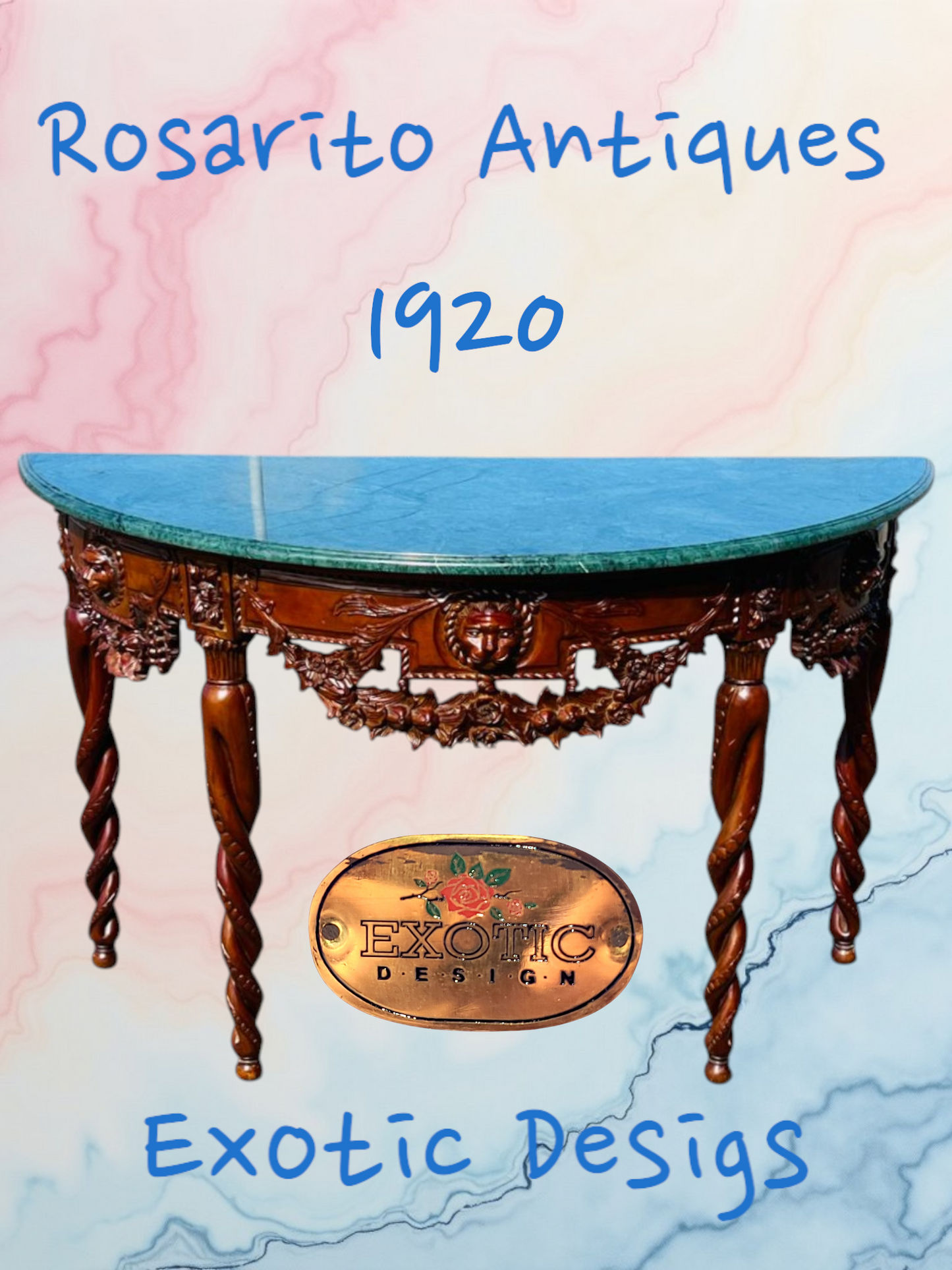 🍀✨Majestuosa Credenza Antigüa de los Años 1920 en Rosarito Antiques✨🍀