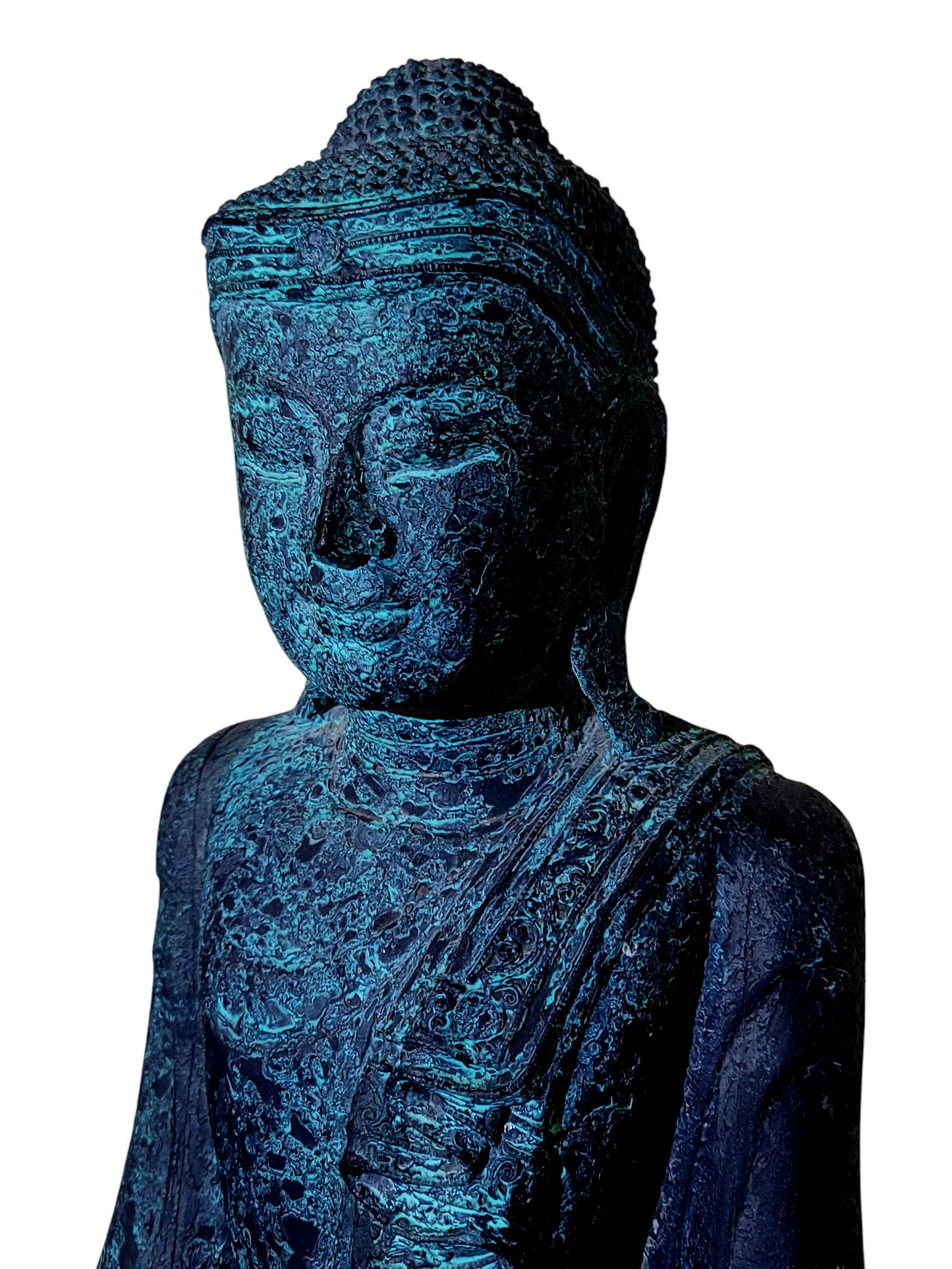 🧘✨🌿 Escultura de Buda Oriental Tallada en Madera 🧘✨🌿