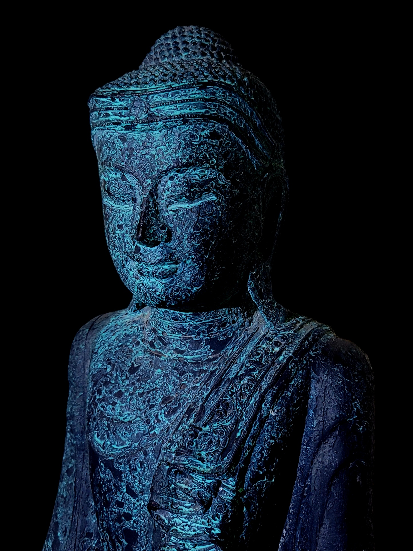 🧘✨🌿 Escultura de Buda Oriental Tallada en Madera 🧘✨🌿