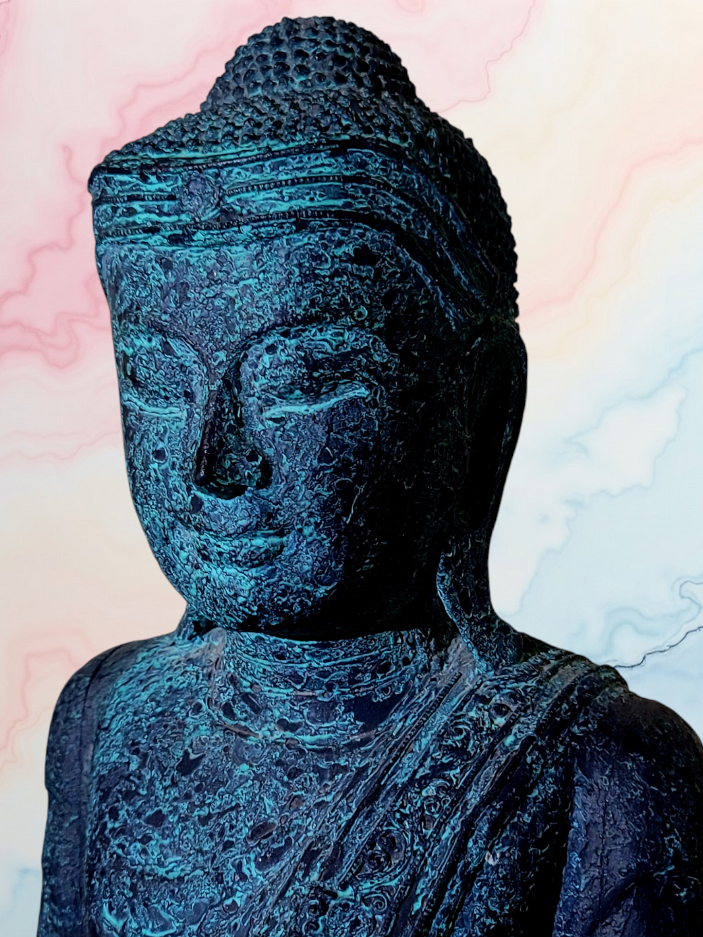 🧘✨🌿 Escultura de Buda Oriental Tallada en Madera 🧘✨🌿