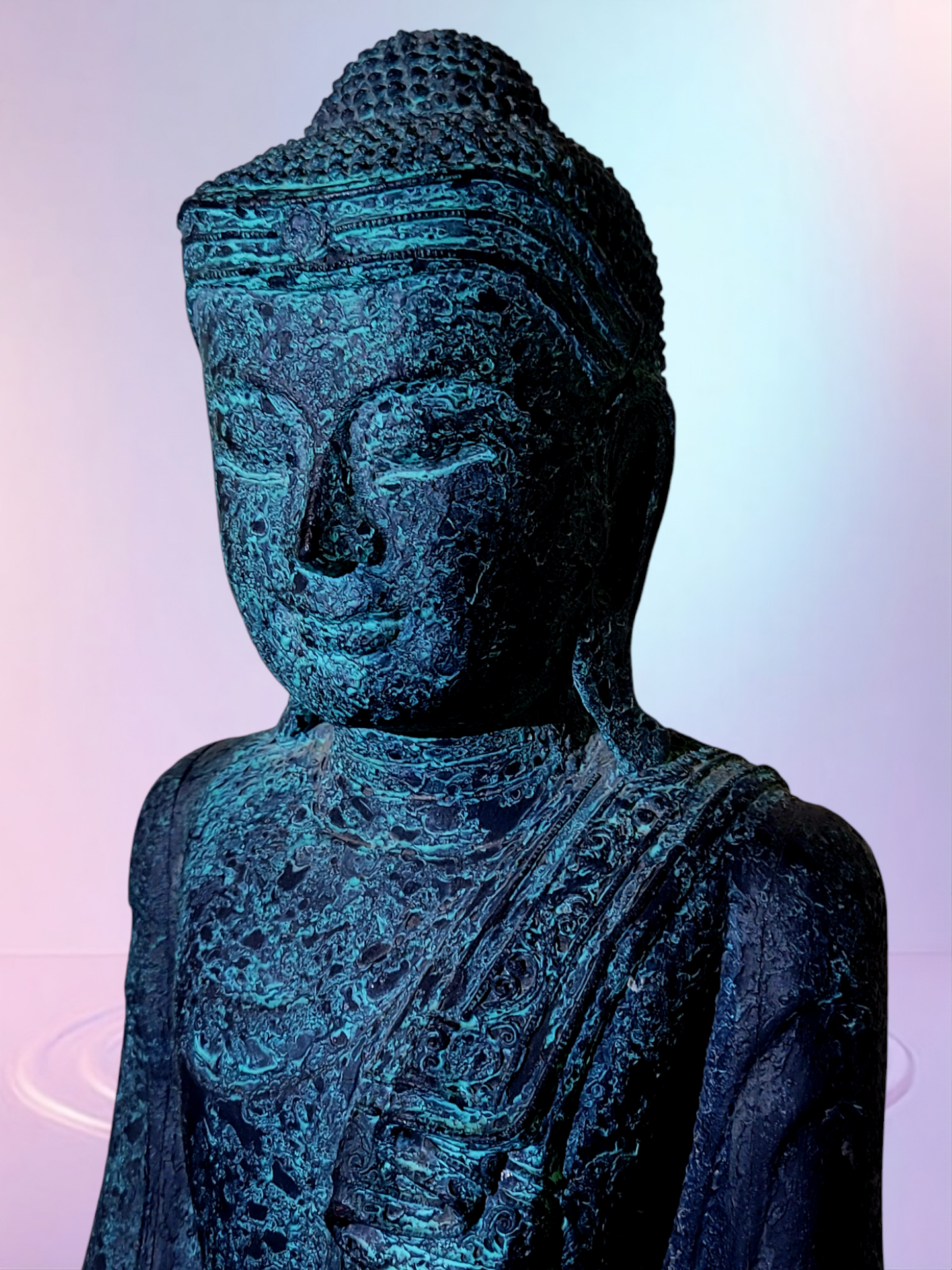 🧘✨🌿 Escultura de Buda Oriental Tallada en Madera 🧘✨🌿