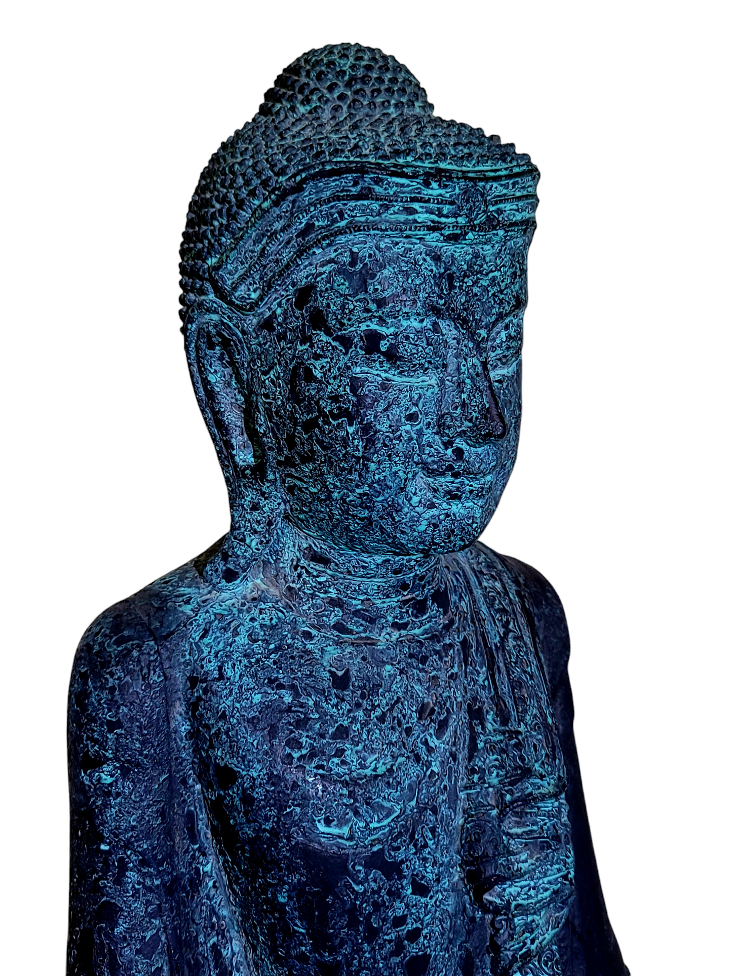 🧘✨🌿 Escultura de Buda Oriental Tallada en Madera 🧘✨🌿