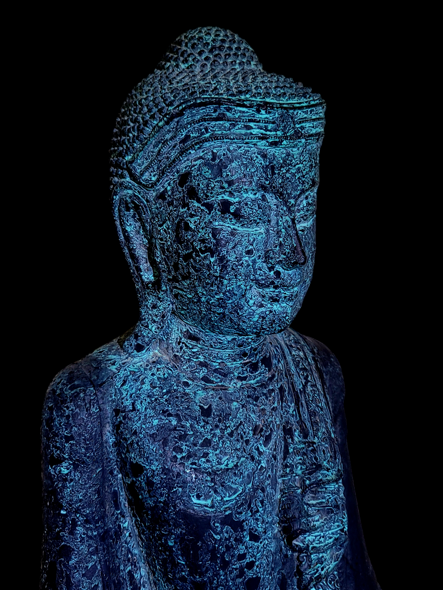 🧘✨🌿 Escultura de Buda Oriental Tallada en Madera 🧘✨🌿