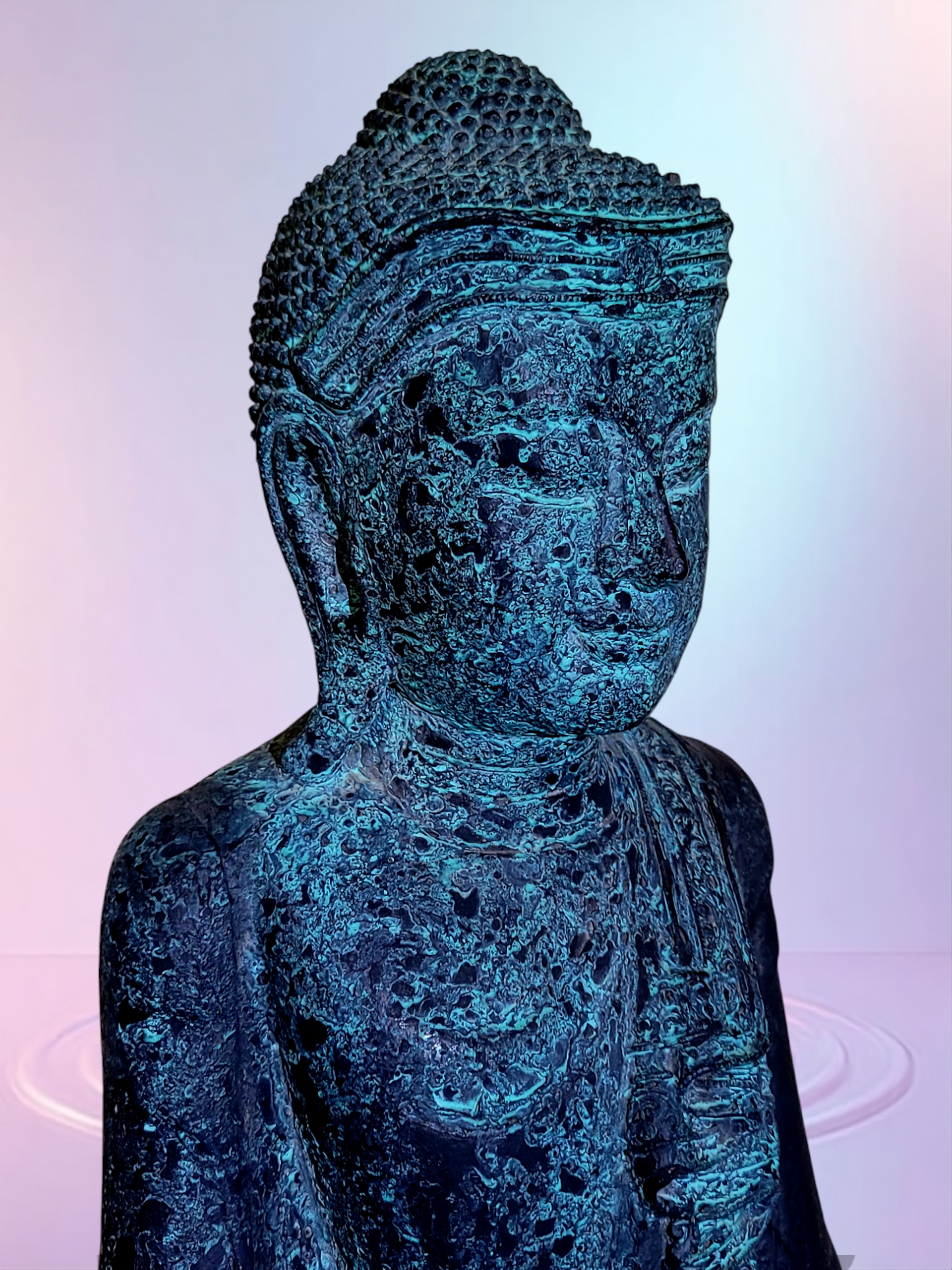🧘✨🌿 Escultura de Buda Oriental Tallada en Madera 🧘✨🌿