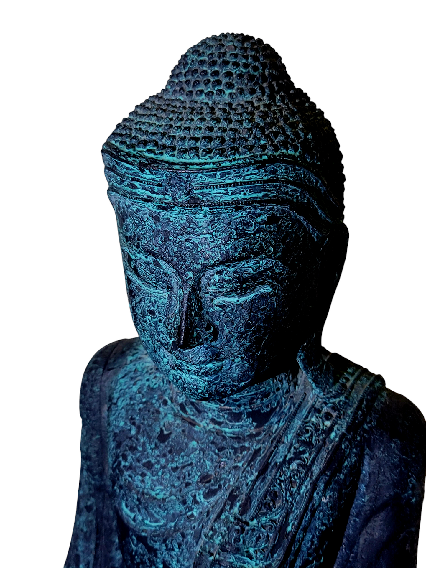 🧘✨🌿 Escultura de Buda Oriental Tallada en Madera 🧘✨🌿