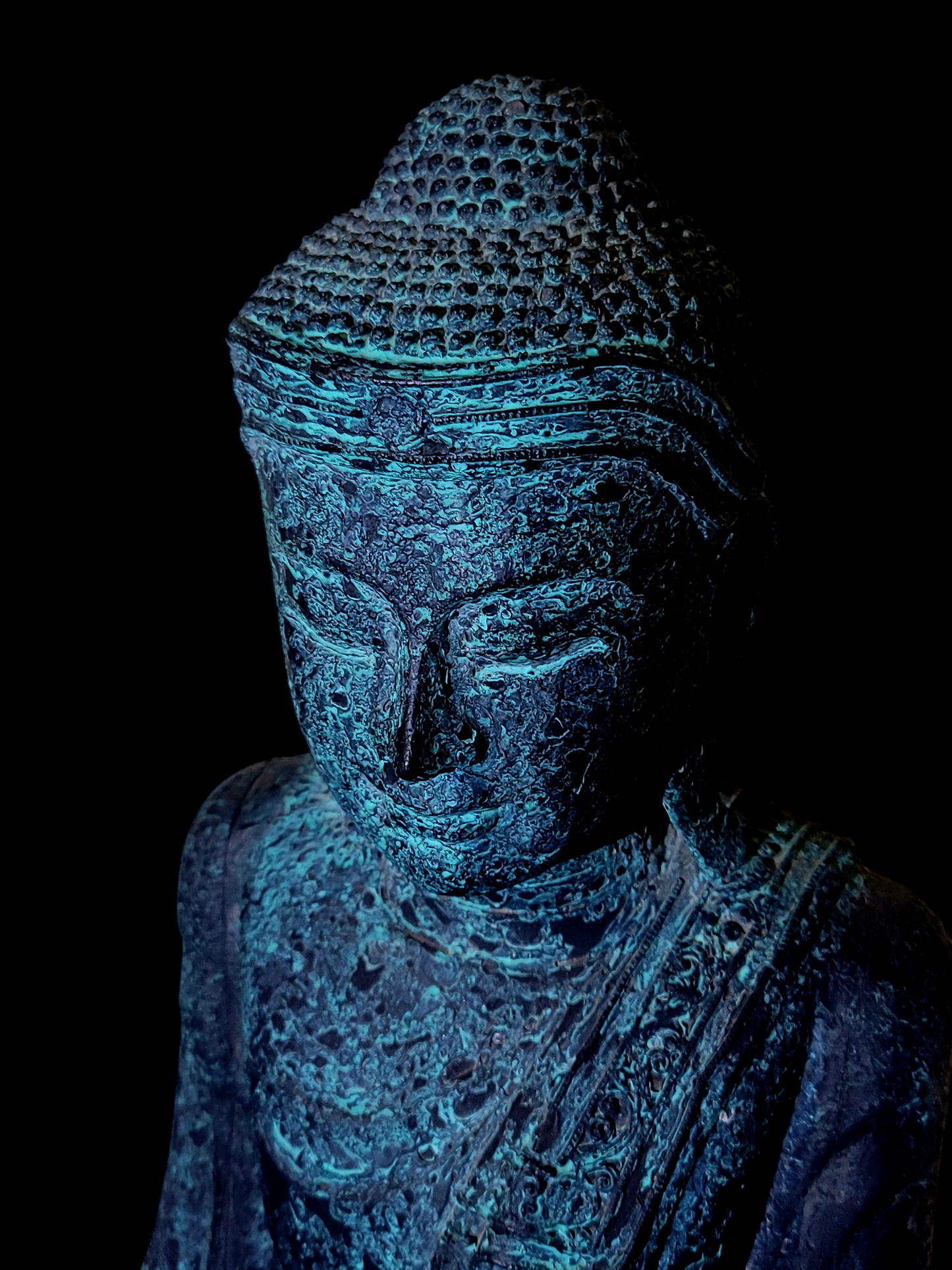 🧘✨🌿 Escultura de Buda Oriental Tallada en Madera 🧘✨🌿