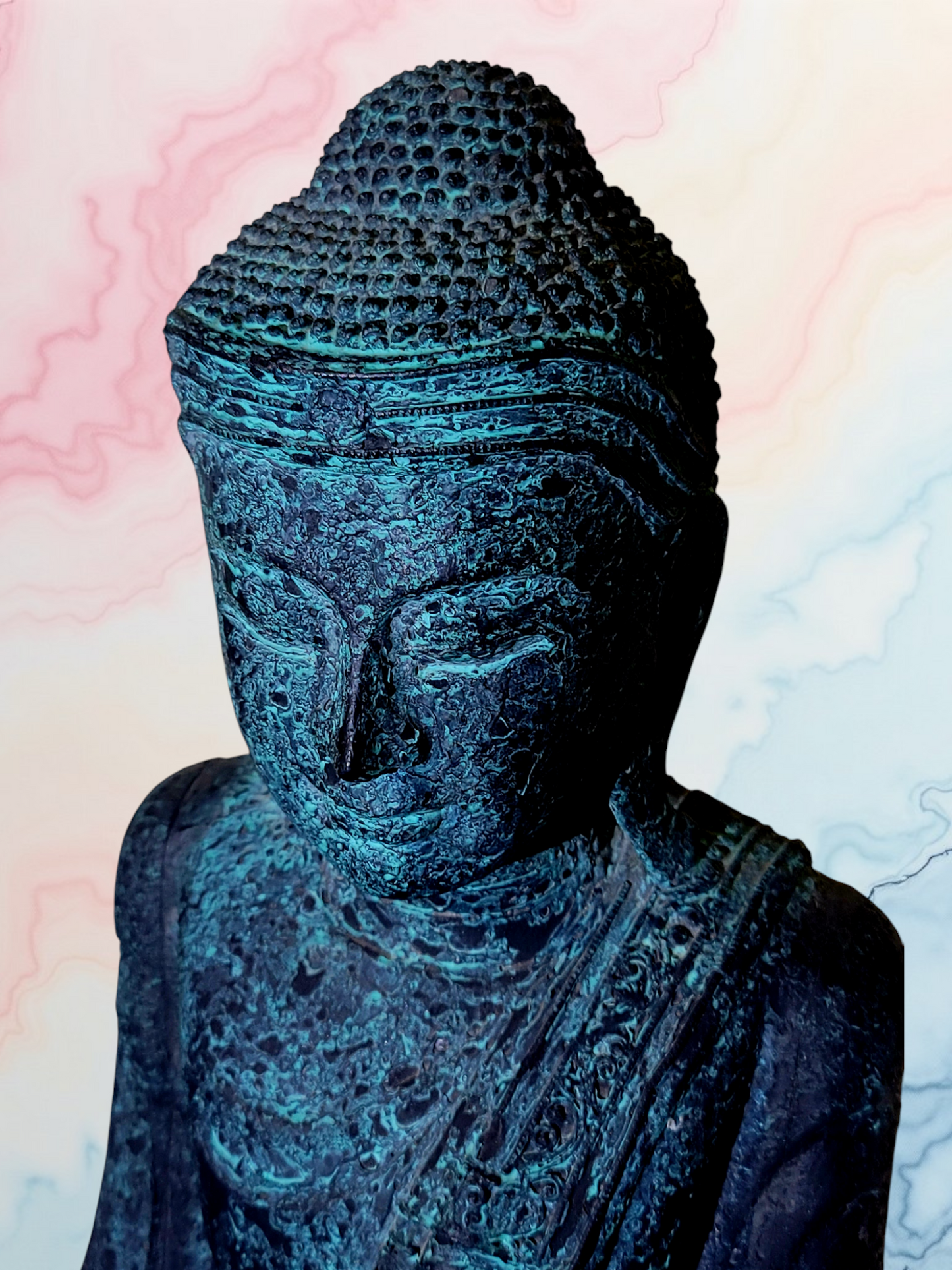 🧘✨🌿 Escultura de Buda Oriental Tallada en Madera 🧘✨🌿