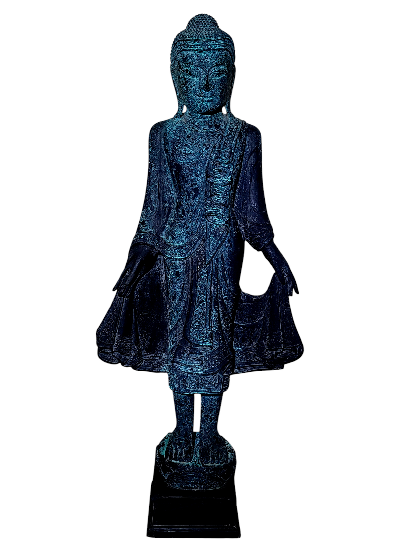 🧘✨🌿 Escultura de Buda Oriental Tallada en Madera 🧘✨🌿