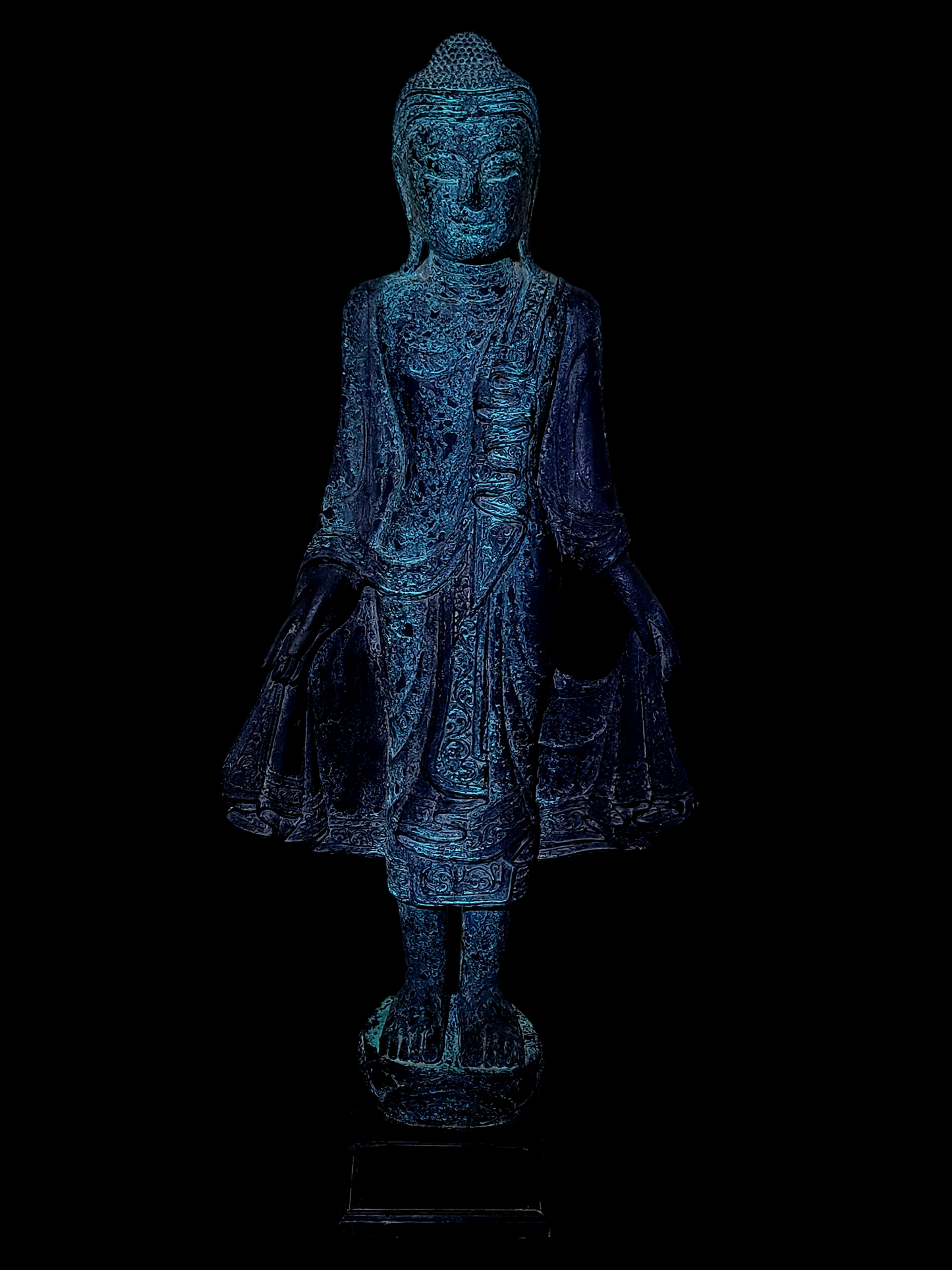 🧘✨🌿 Escultura de Buda Oriental Tallada en Madera 🧘✨🌿
