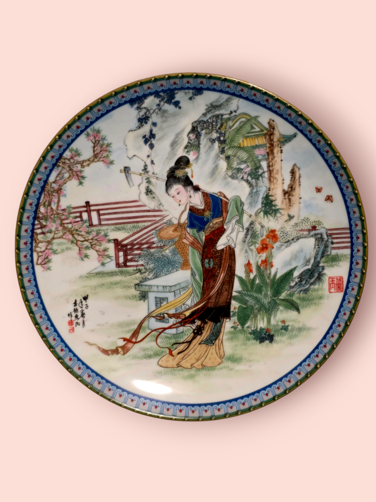 🐎Colección de 14 Platos de Porcelana Oriental – Belleza, Mito y Tradición🎨