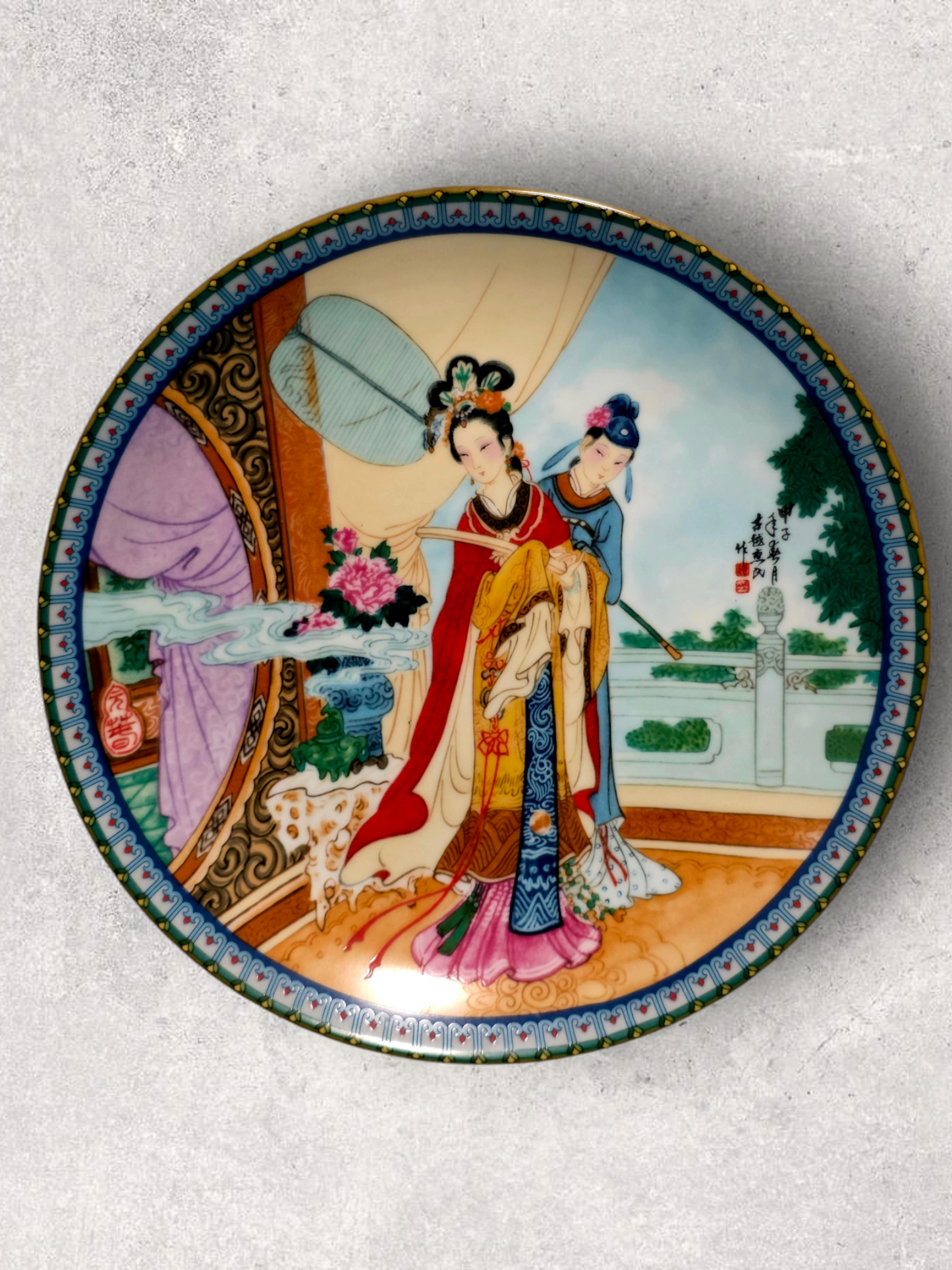 🐎Colección de 14 Platos de Porcelana Oriental – Belleza, Mito y Tradición🎨